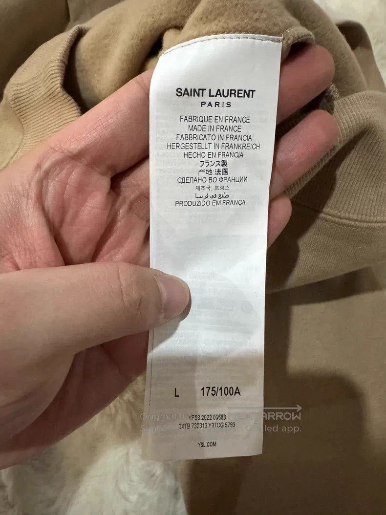 Saint Laurent Paris Saint Laurent Paris Embroidered Contrast Color Men's Hoodi Size US L / EU 52-54 / 3 - 7 Thumbnail