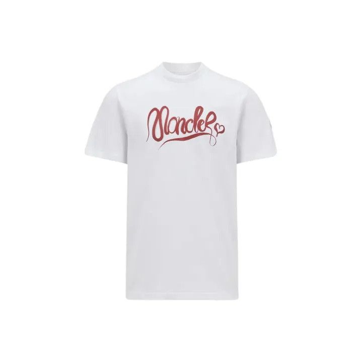 Moncler Moncler Calligraphy Logo Round Neck Short Sleeve T-Shirt Size US L / EU 52-54 / 3 - 1 Thumbnail