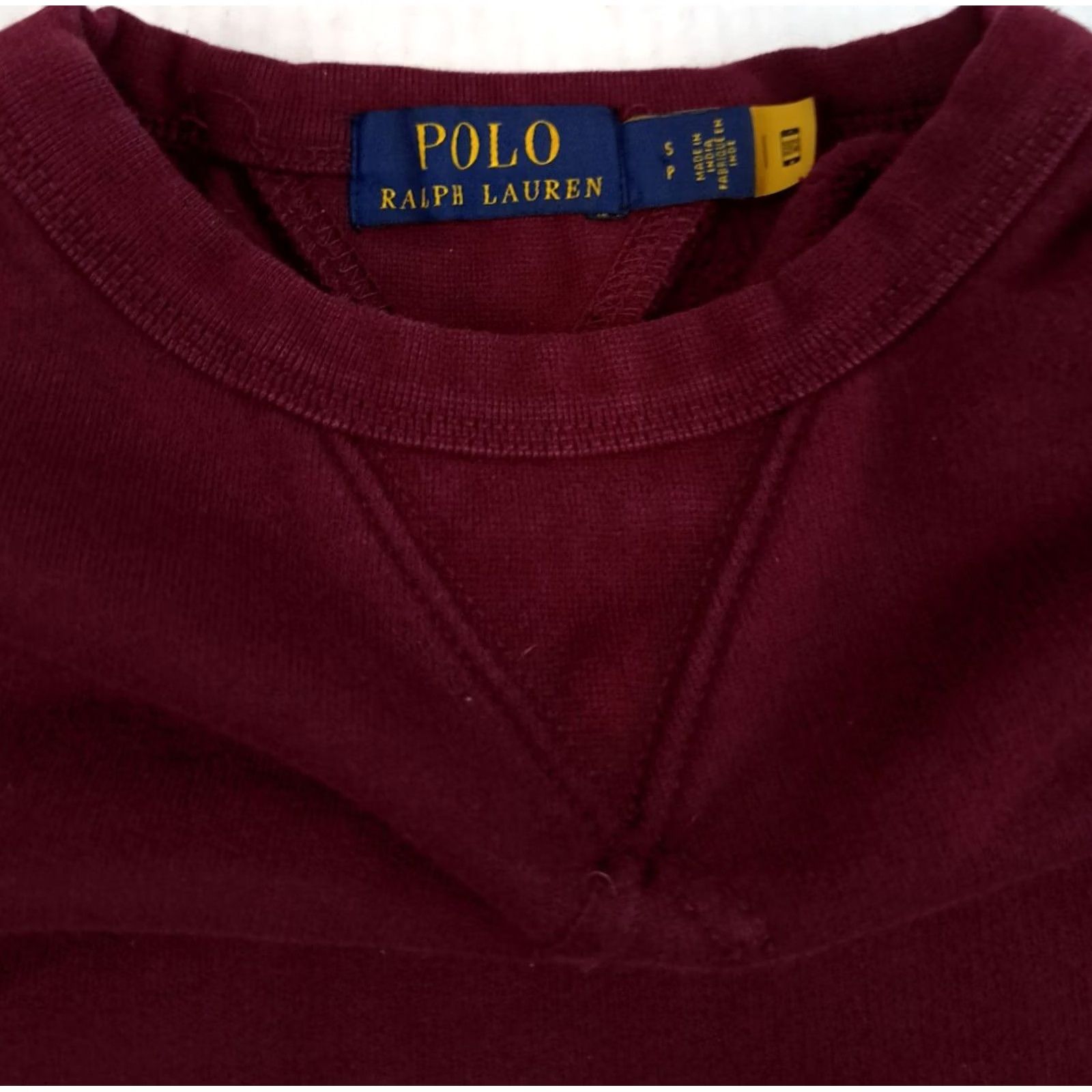 Polo Ralph Lauren VINTAGE Polo Ralph Lauren Sweatshirt Polo Ralph Lauren Shirt Unisex Adults Small Burgundy Crew Neck Long Sleeve Logo Size S / US 4 / IT 40 - 3 Thumbnail