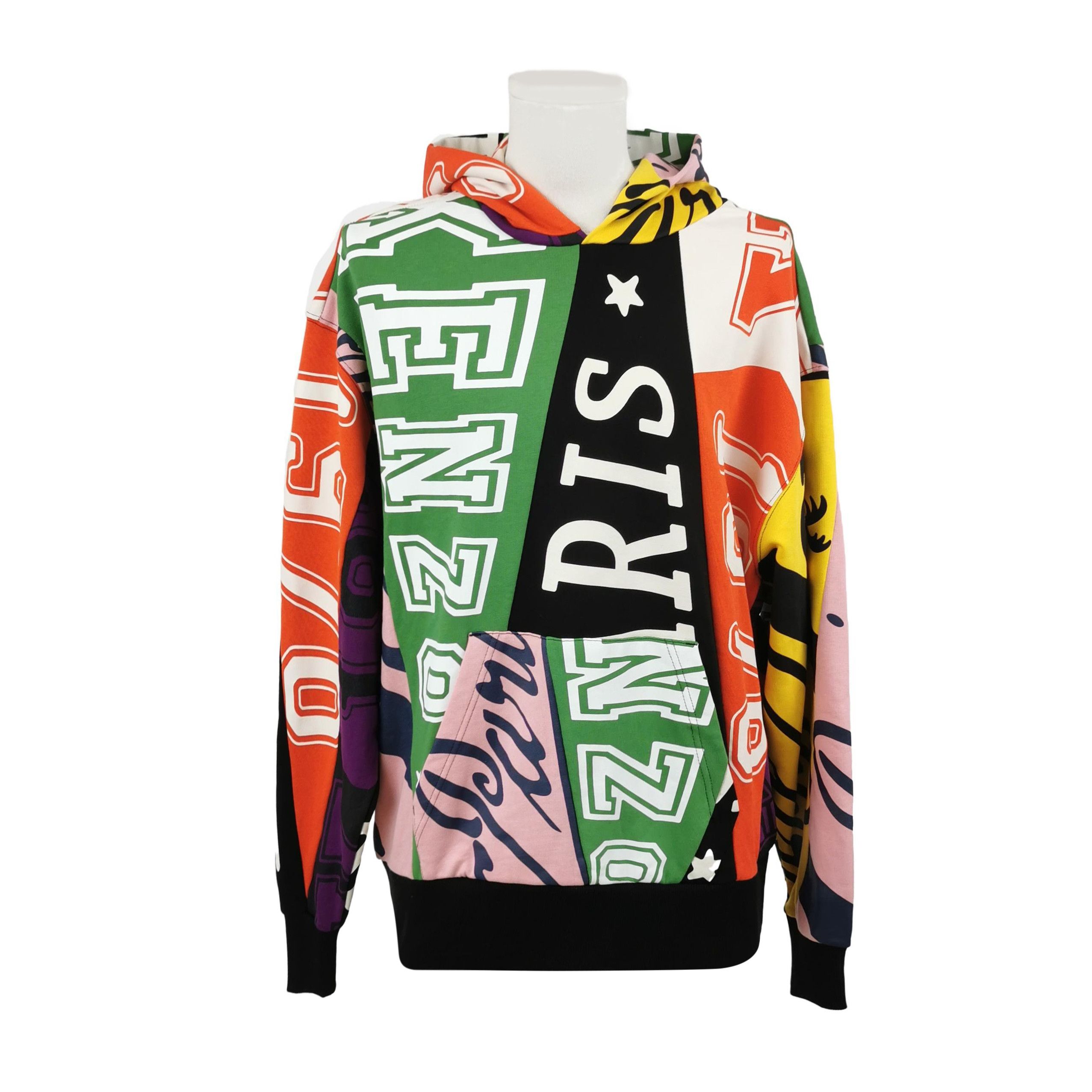 Kenzo Cotton Color-Block Hoodie M