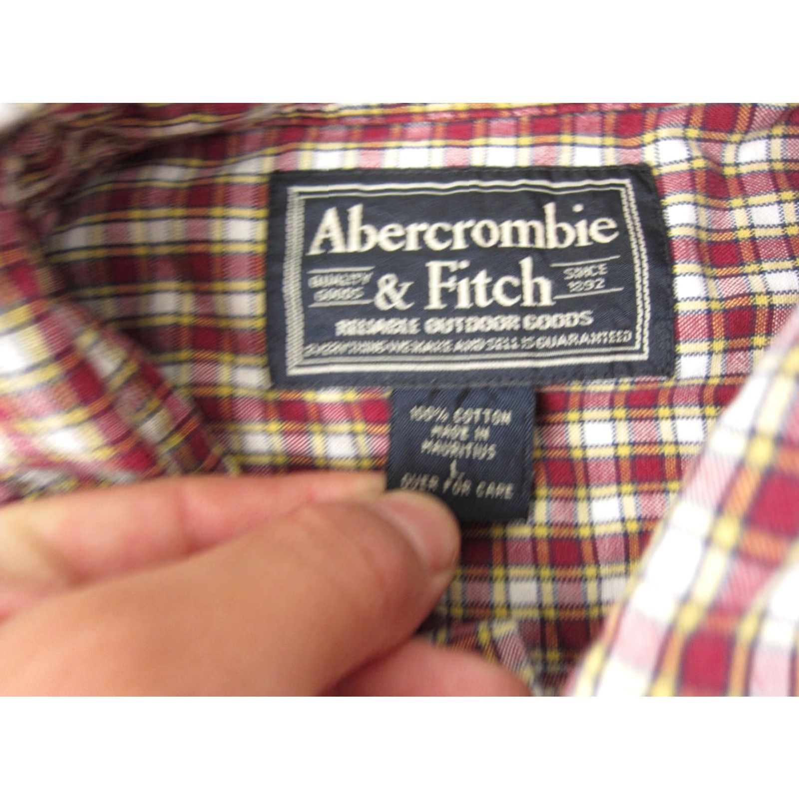 Abercrombie & Fitch VINTAGE Abercrombie & Fitch Shirt Mens L Red Plaid Button-Down Casual Logo 90s Retro Size US L / EU 52-54 / 3 - 6 Thumbnail