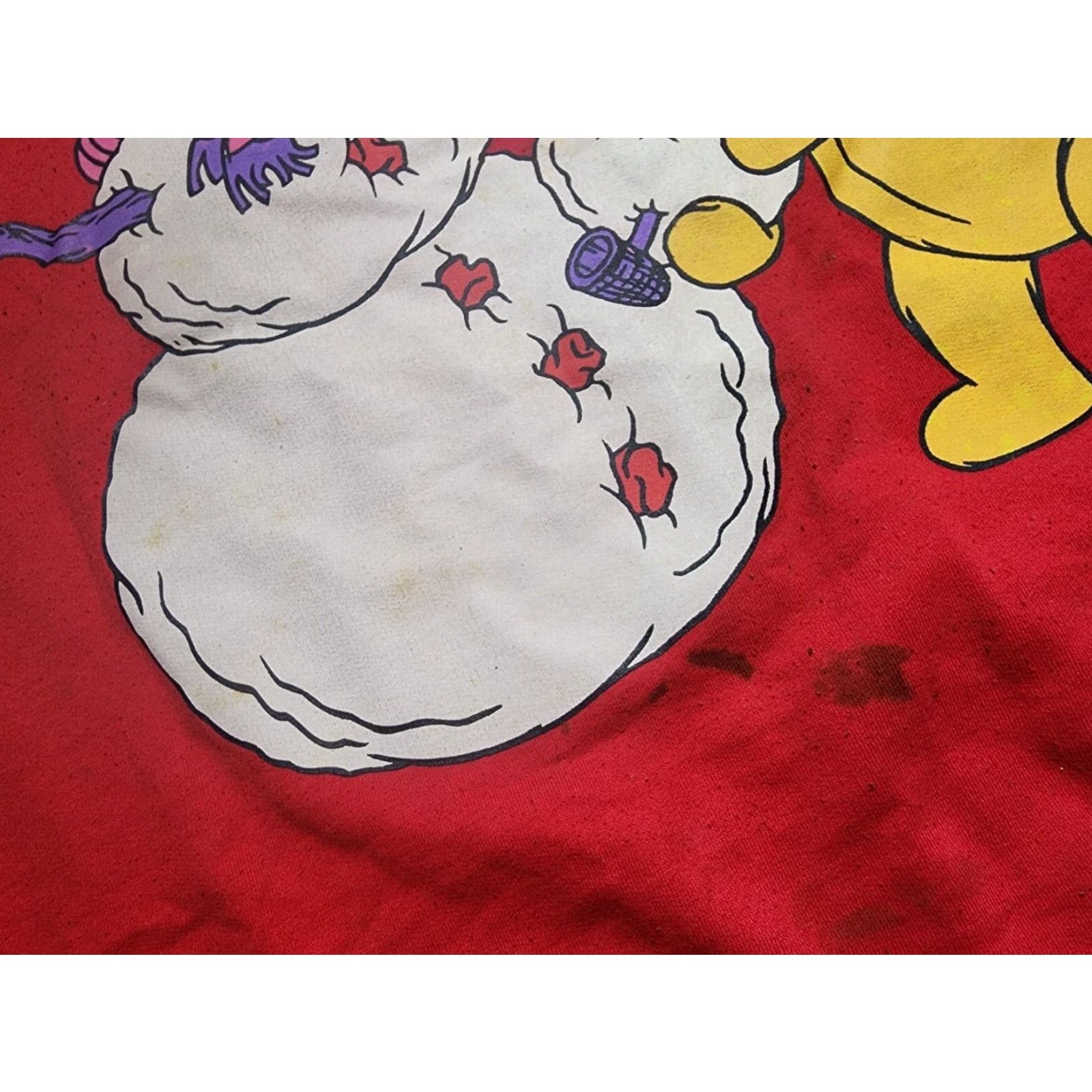Vintage VINTAGE 90s Winnie The Pooh & Piglet Christmas Sweatshirt Red XL Size XL / US 12-14 / IT 48-50 - 4 Thumbnail