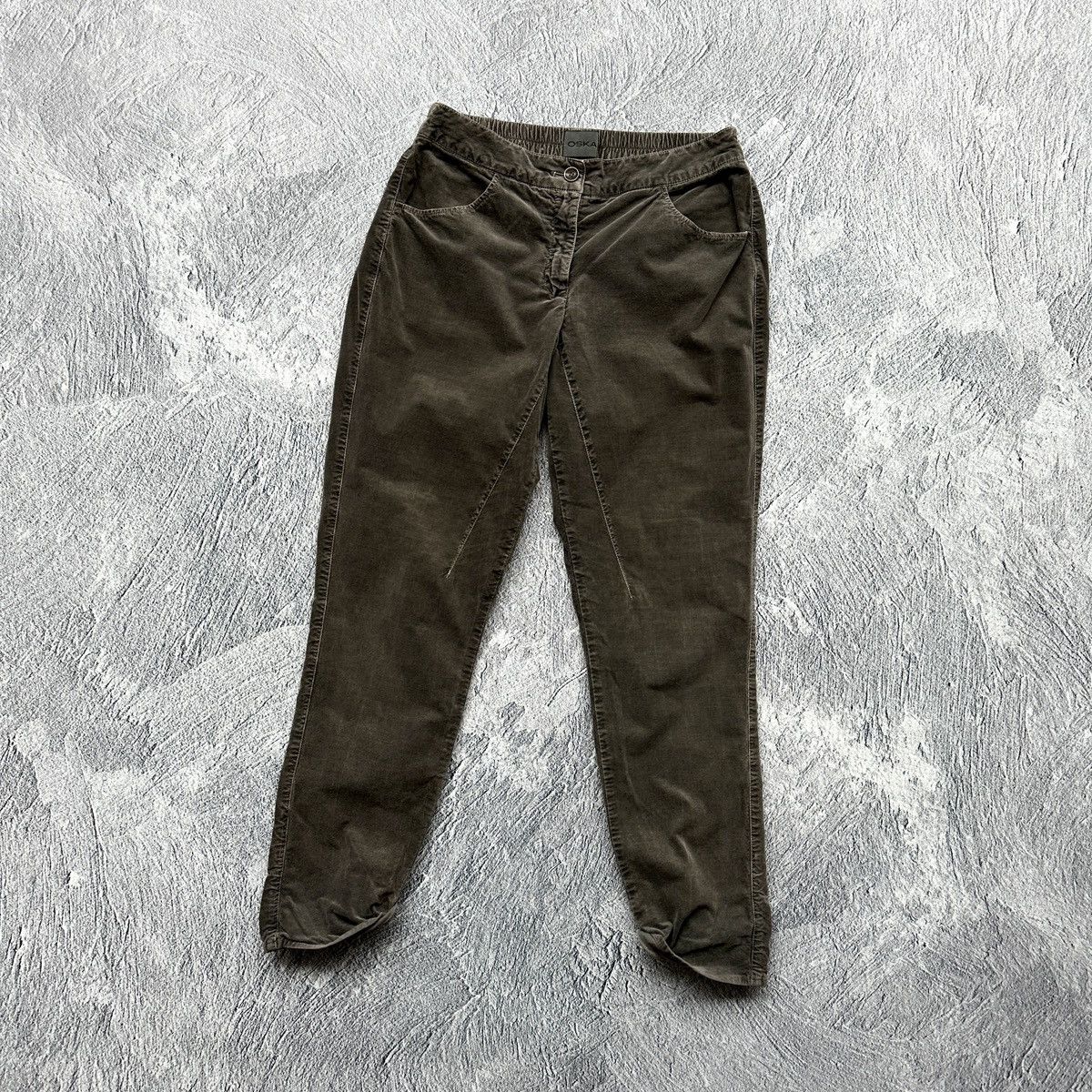 OSKA Women’s Oska Corduroy RiRi Velvet Pants Trousers Brown Size 26" / US 2 / IT 38 - 4 Thumbnail