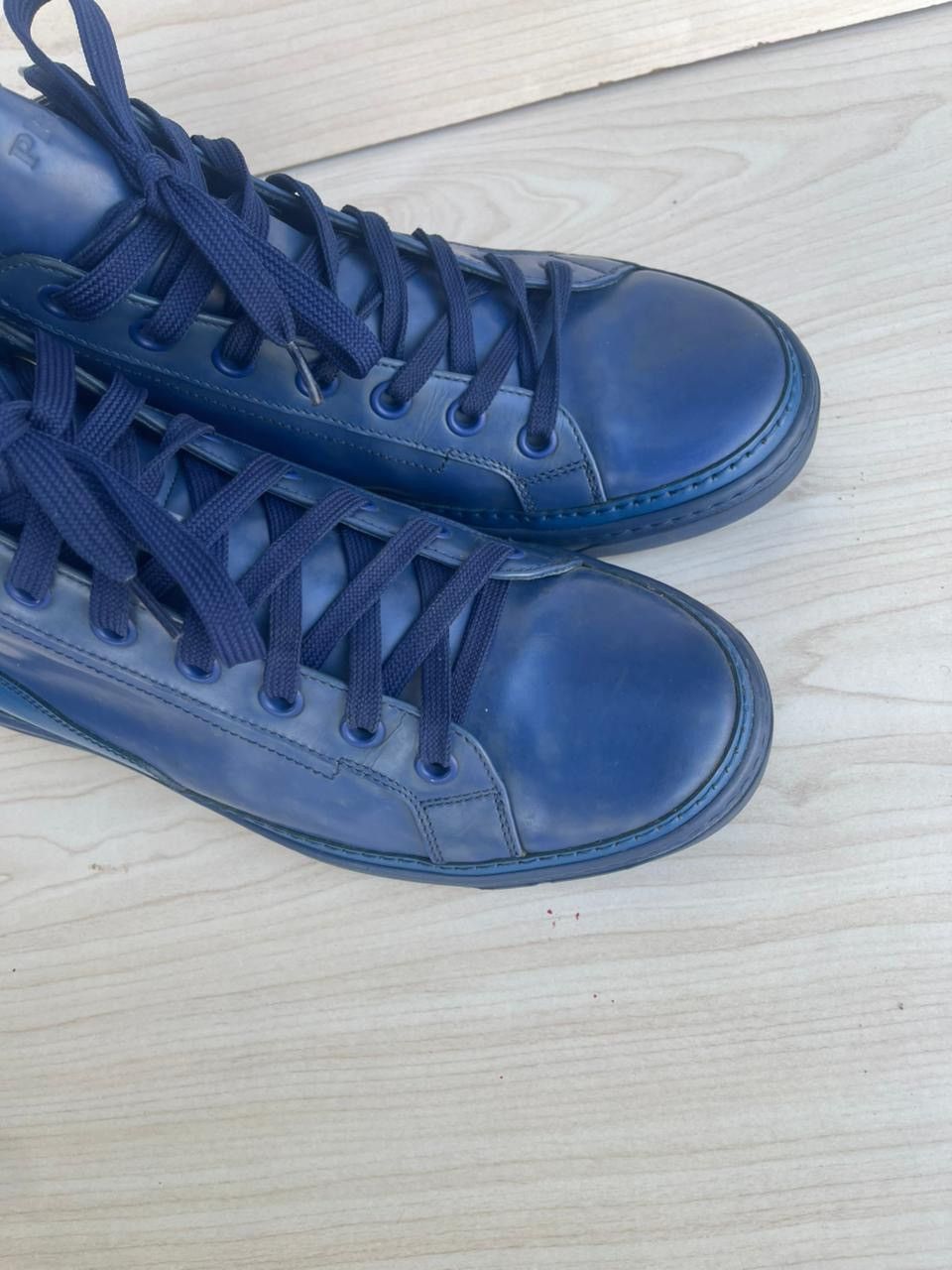 Prada Prada Midnight Blue Hi-Top Trainers Size US 9 / EU 42 - 5 Thumbnail