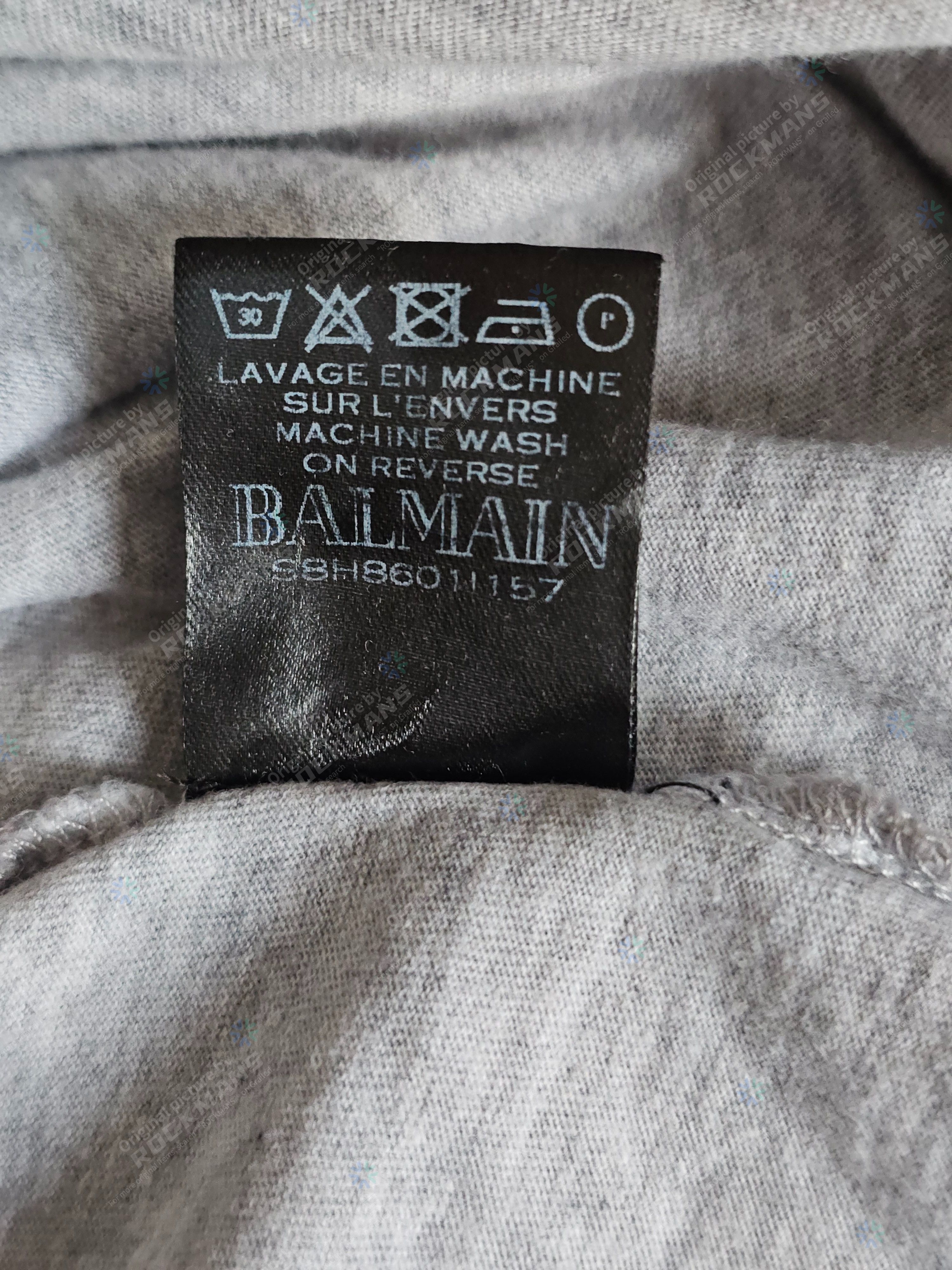 Balmain Balmain Men's Light Gray T-Shirt Size L Size US L / EU 52-54 / 3 - 6 Thumbnail