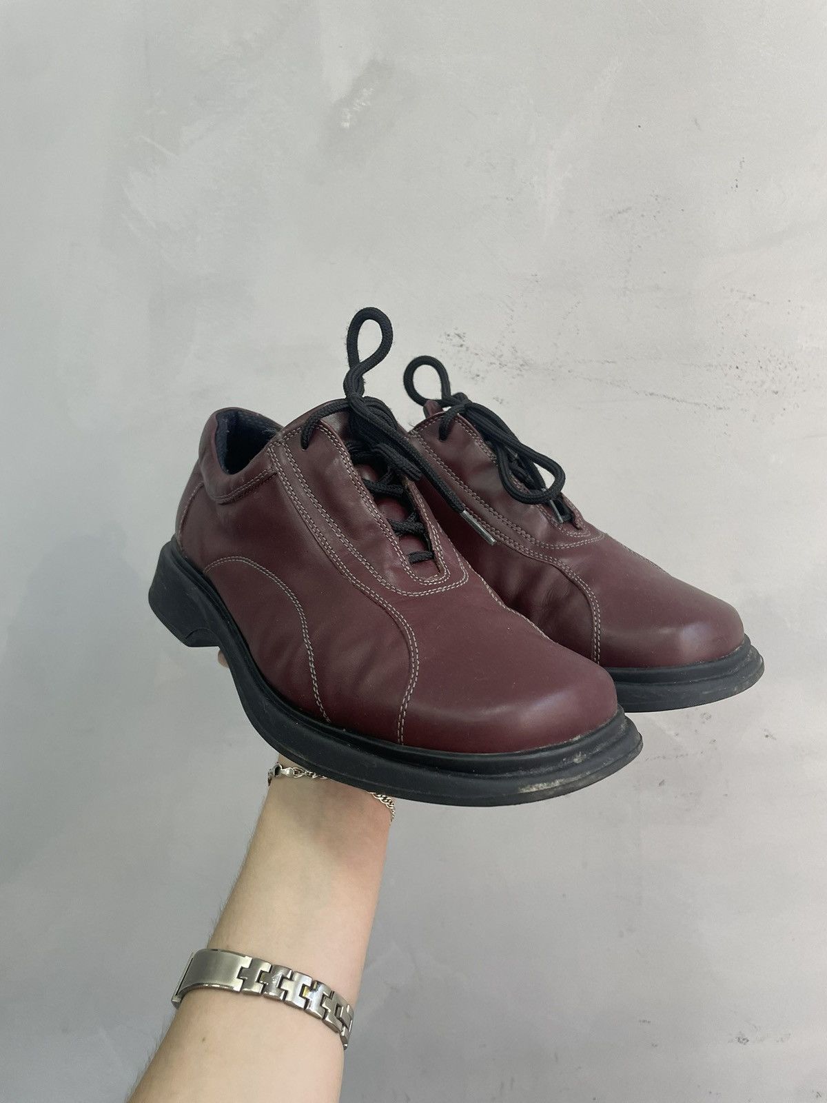 If Six Was Nine Platform red leather new rock style retro 90s hype y2k Size US 11 / EU 44 - 2 Thumbnail