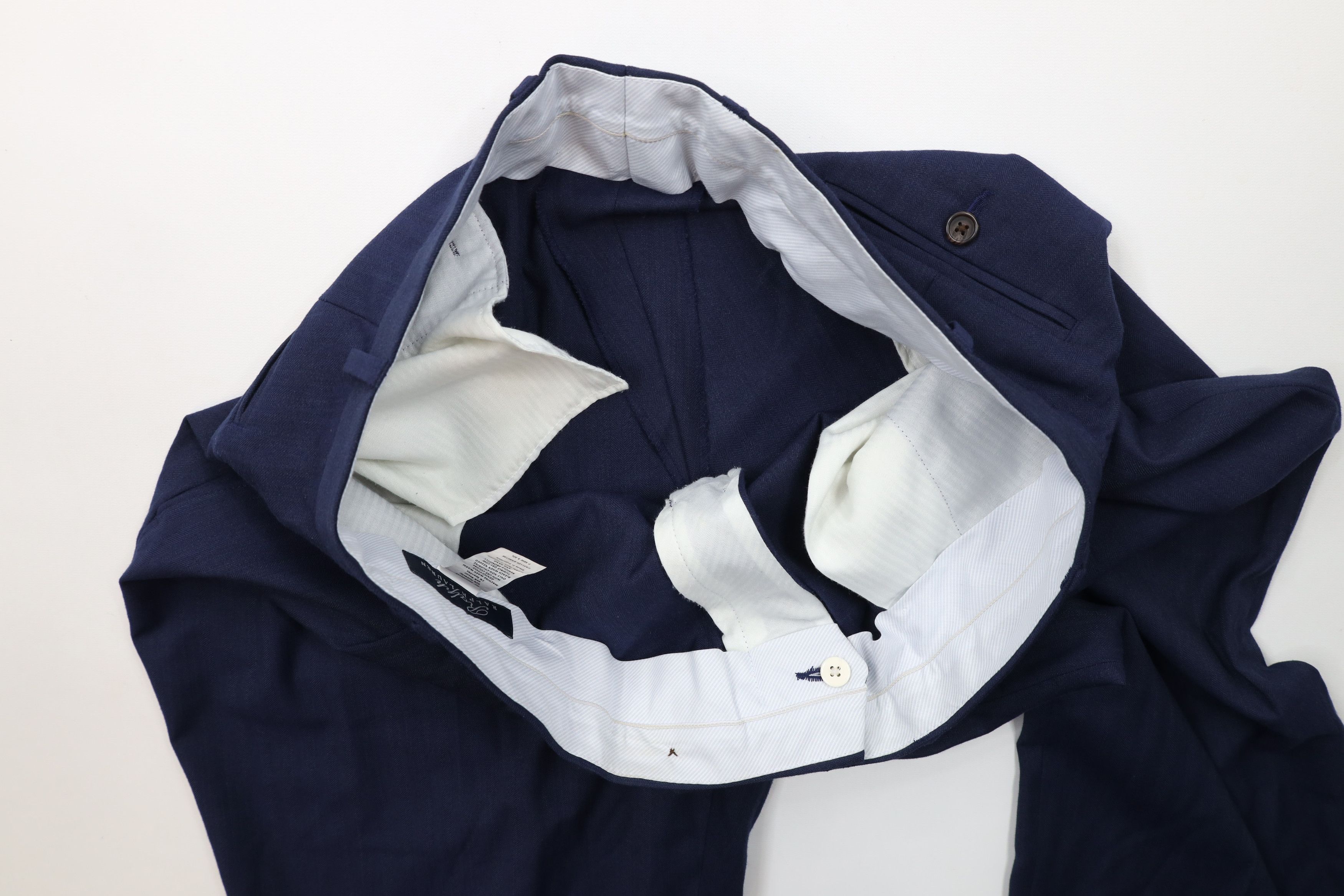 Ralph Lauren × Vintage Vintage Ralph Lauren Blend Pleated Wide Leg Chino Pants Blue Size US 38 / EU 54 - 8 Thumbnail