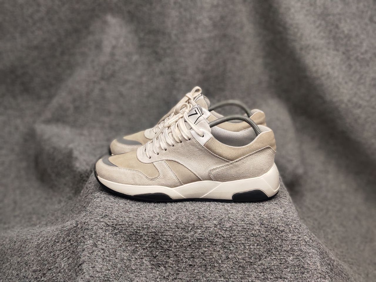 Z Zegna Z Zegna Design Suede Leather Beige low top Lace Up Sneakers Size US 9.5 / EU 42-43 - 11 Thumbnail