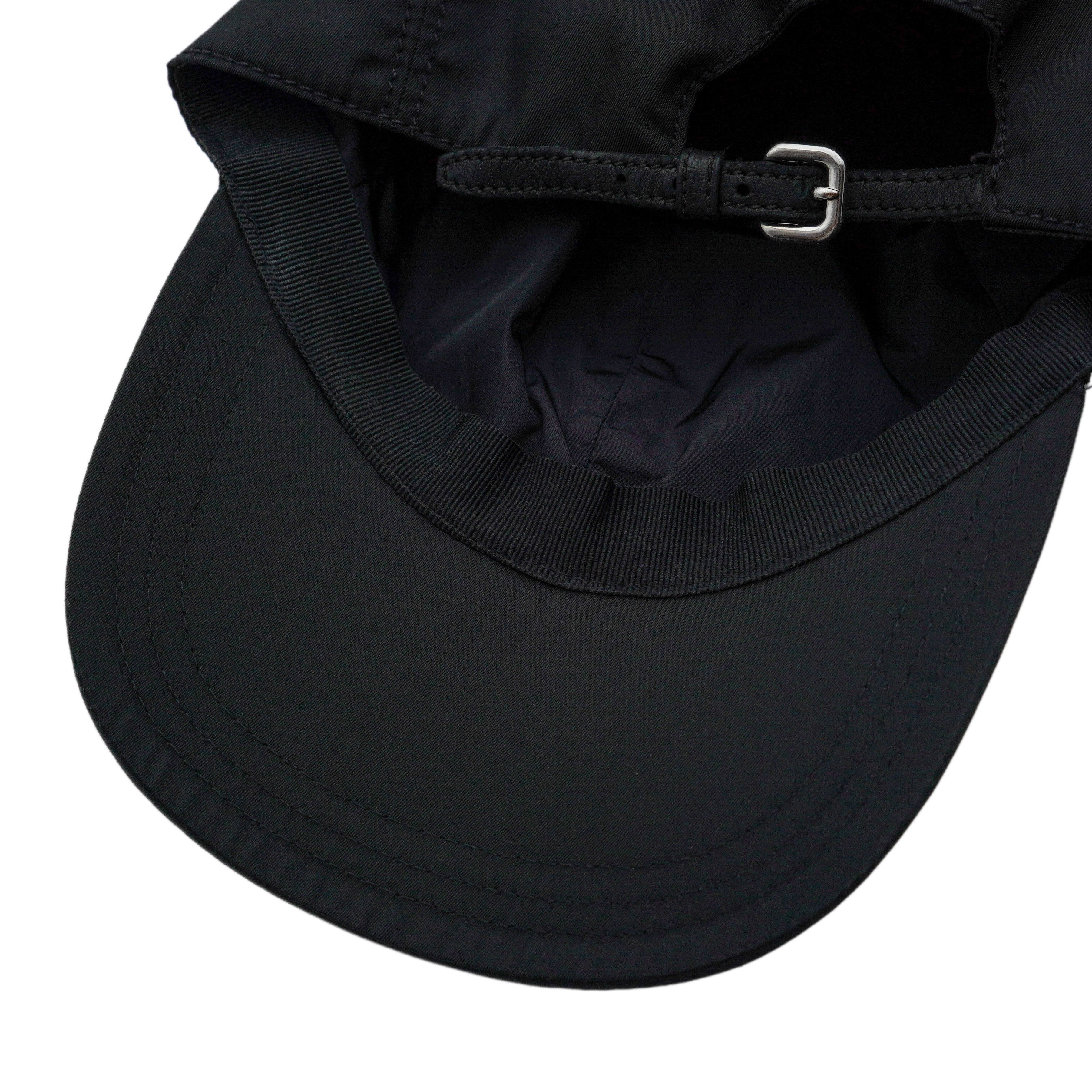 Prada Vintage Prada Black Nylon Embroidered Logo Baseball Cap Size ONE SIZE - 5 Thumbnail