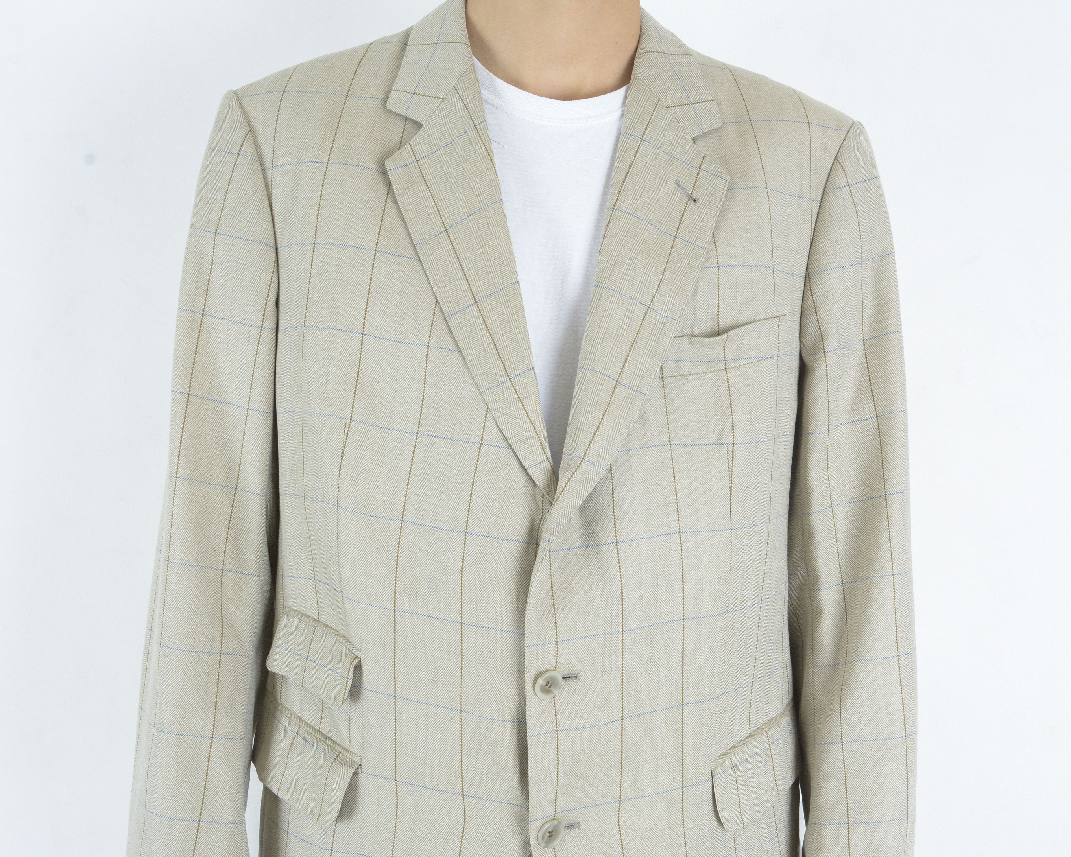 Burberry Wool UK 42 US Plaid Blazer Tweed Jacket EU 52 Coat L Check Size 42R - 3 Thumbnail