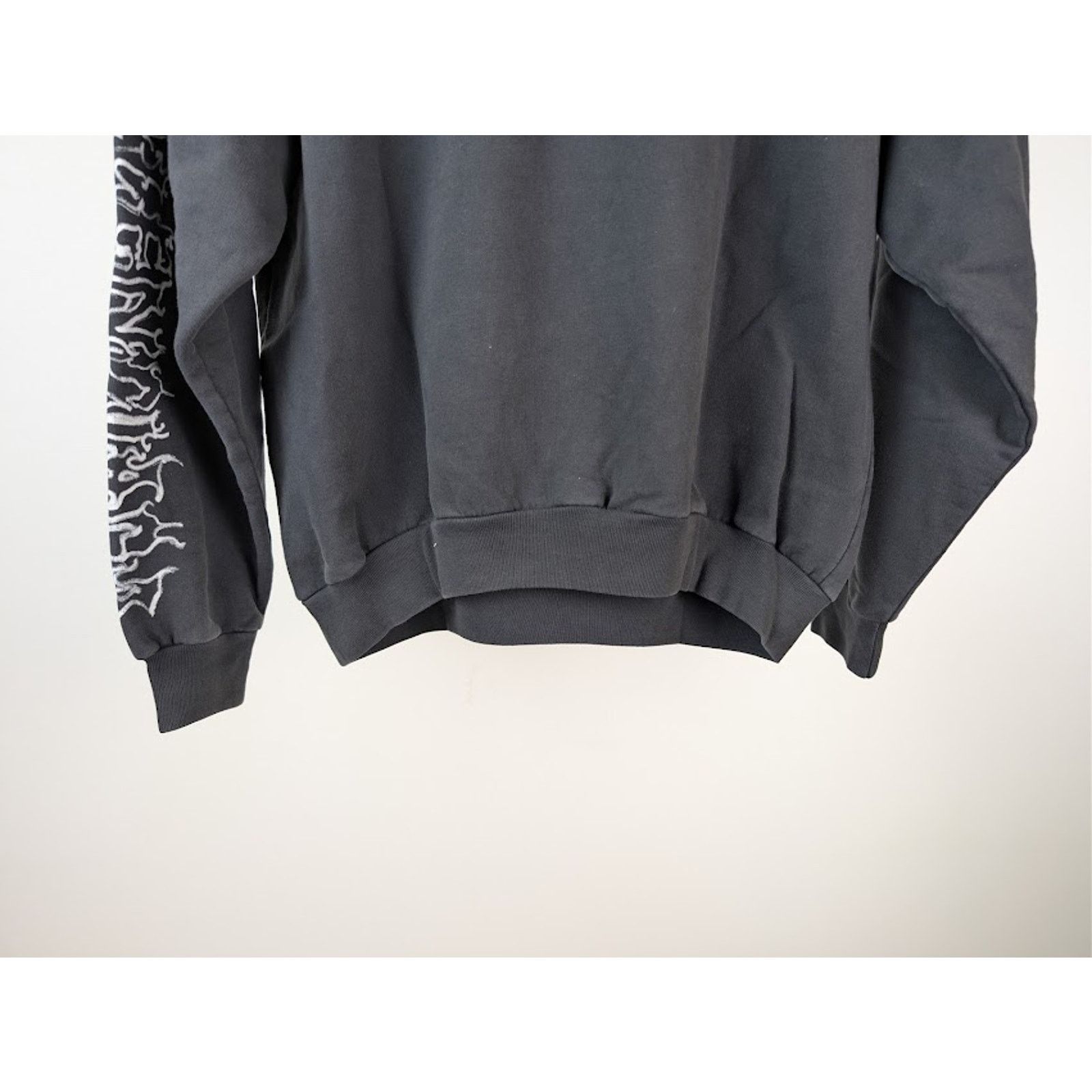 Balenciaga o1rshd1 Q:2 / DIY Metal Outline Large Fit Hoodie Faded Black Size US XL / EU 56 / 4 - 10 Thumbnail