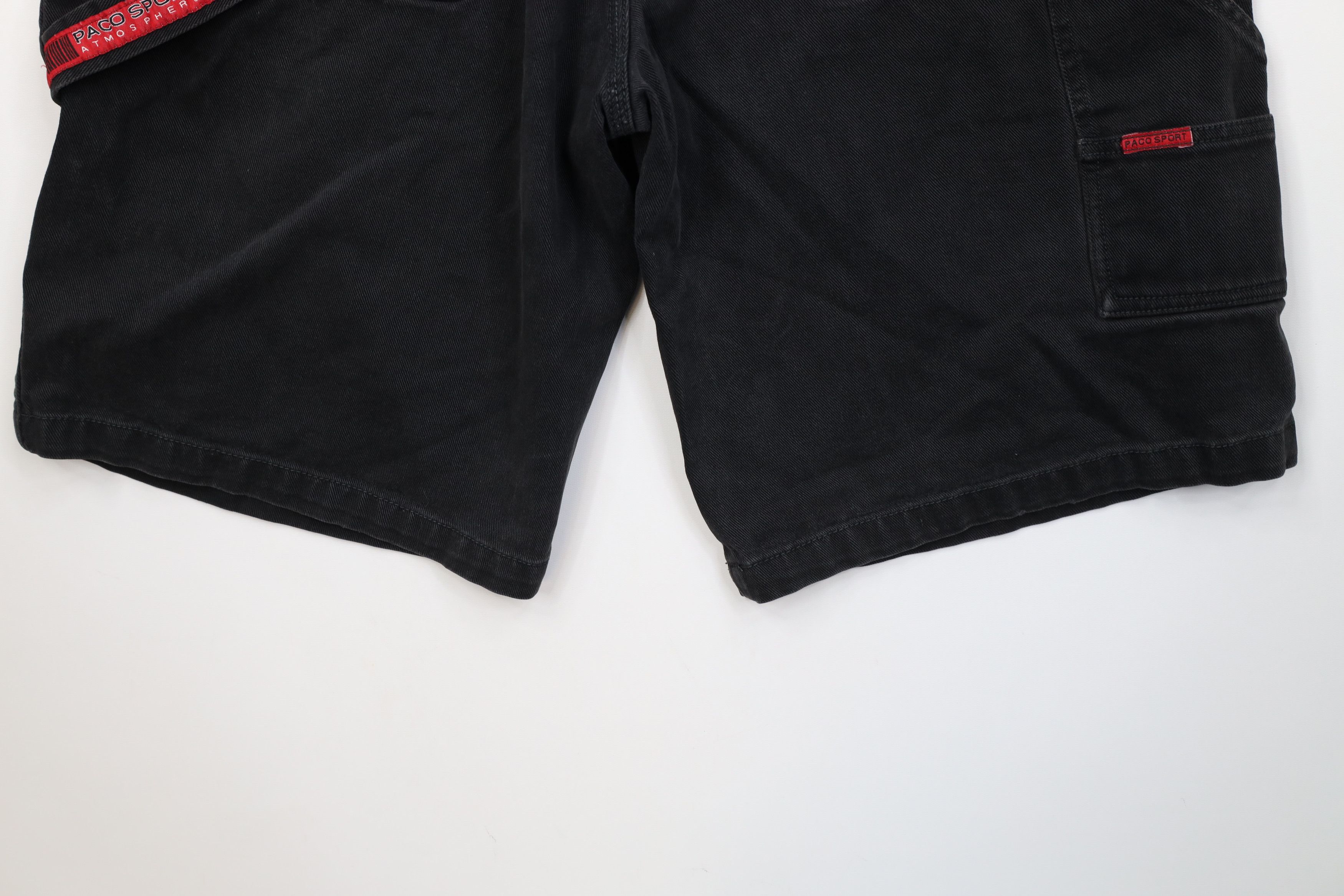 Vintage Vintage 90s Y2K Paco Sports Fit Denim Jean Shorts Black Size US 38 / EU 54 - 13 Thumbnail