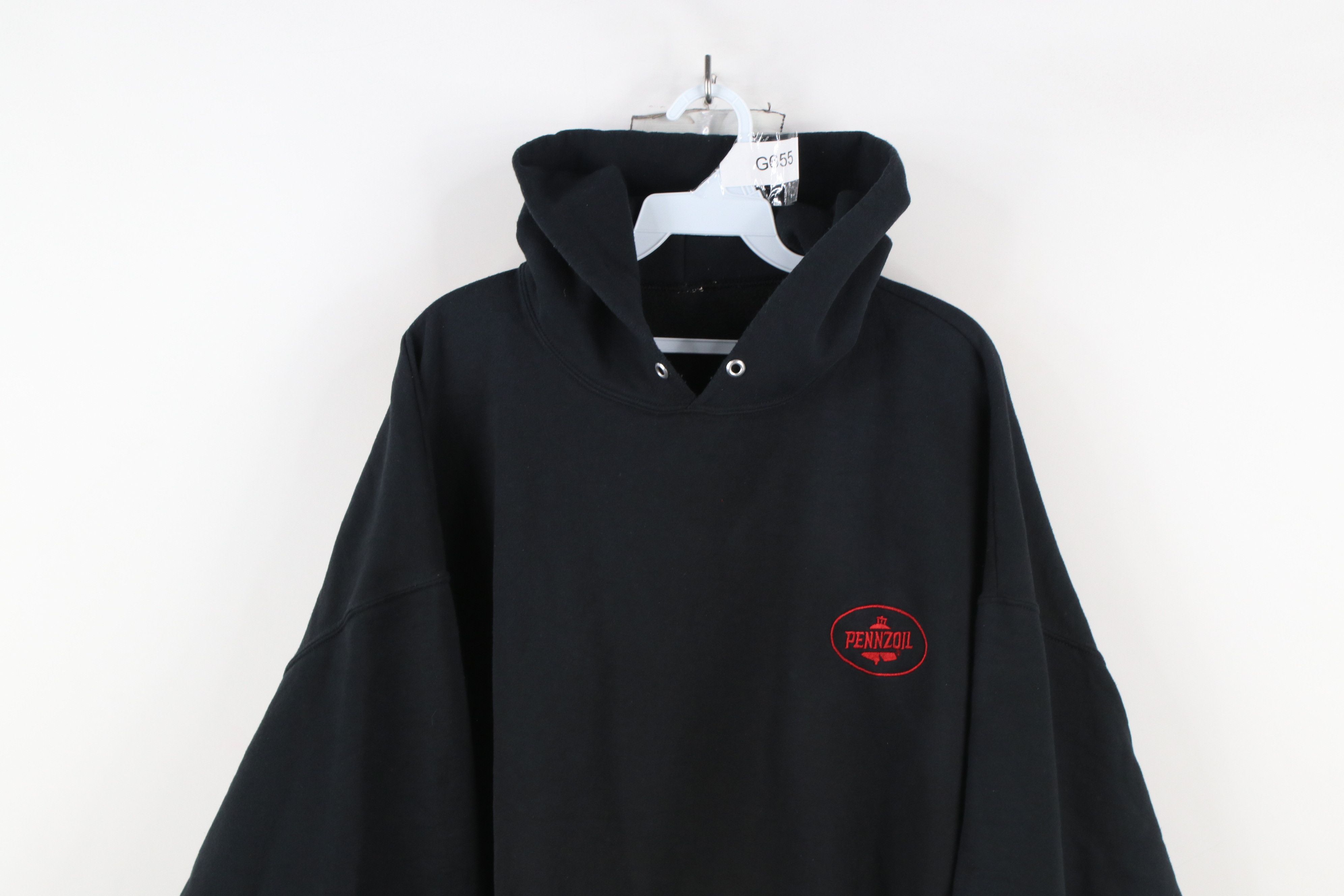 Vintage Vintage 90s Spell Pennzoil Racing Hoodie Sweatshirt Black Size US XXL / EU 58 / 5 - 2 Thumbnail