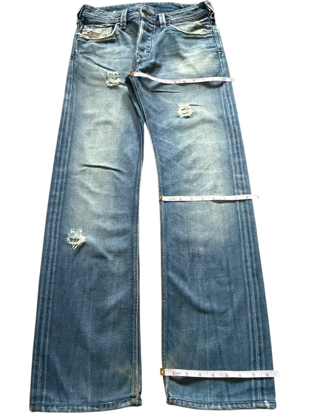 Diesel Vintage Italy Diesel Faded Wash Distress Loose Jeans Size US 30 / EU 46 - 8 Thumbnail