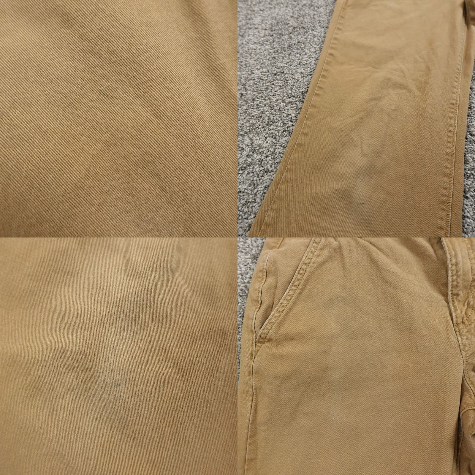 Vintage Urban Pipeline Pants Slim Straight Brown Khaki 30x30 Mens Chino Stretch Front Flat Front 30in Inseam Slim Fit Casual Workwear Size US 30 / EU 46 - 8 Thumbnail