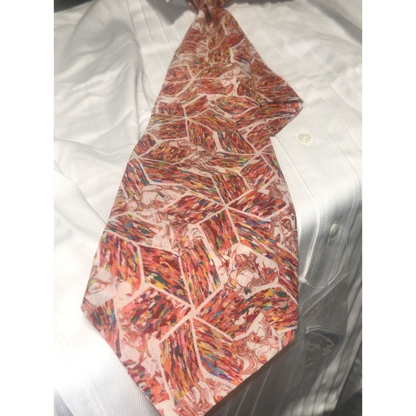 Vintage VINTAGE Rare Rose Green Handmade Mens Silk Floral Tie 5" Silk Floral Mens Tie Green Vintage 5" Size ONE SIZE - 3 Thumbnail