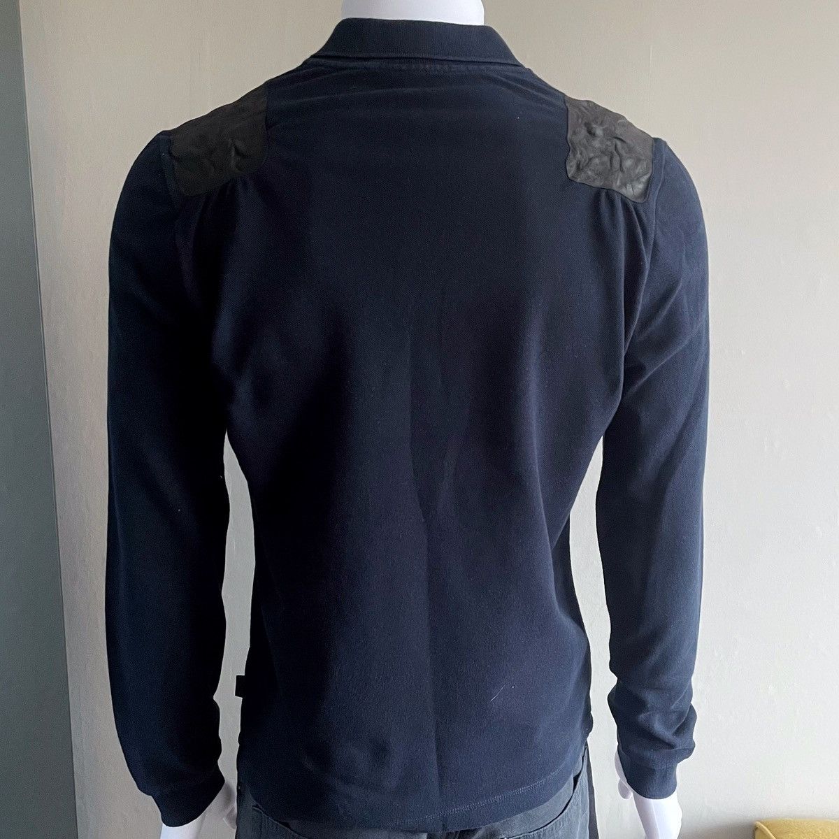 Gucci Gucci Leather Shoulder Black Polo Shirt Size US M / EU 48-50 / 2 - 3 Thumbnail