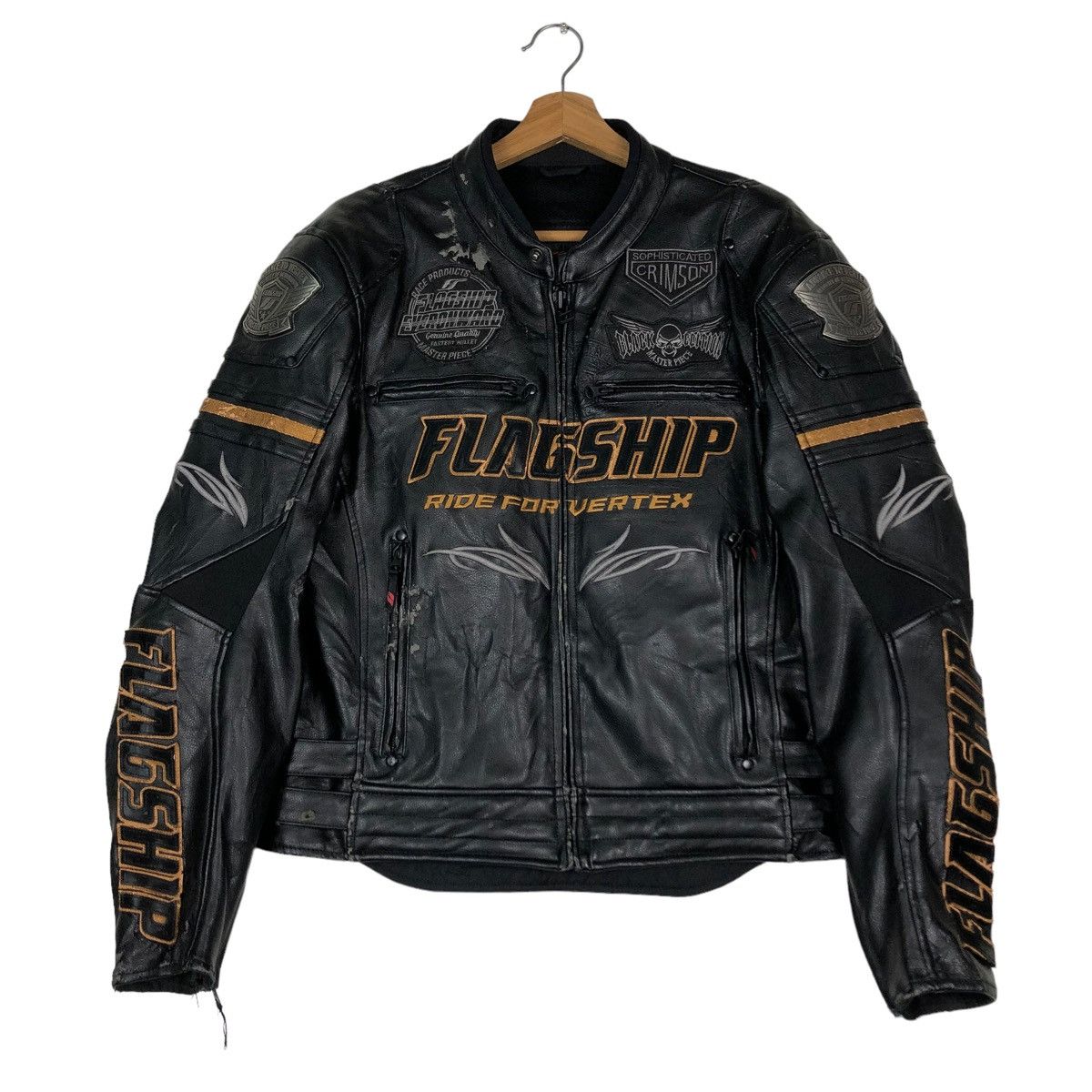 Japanese Brand 🔥Vintage Racing Biker Jacket Flagship Japan Made Big Logo Size US M / EU 48-50 / 2 - 1 Thumbnail