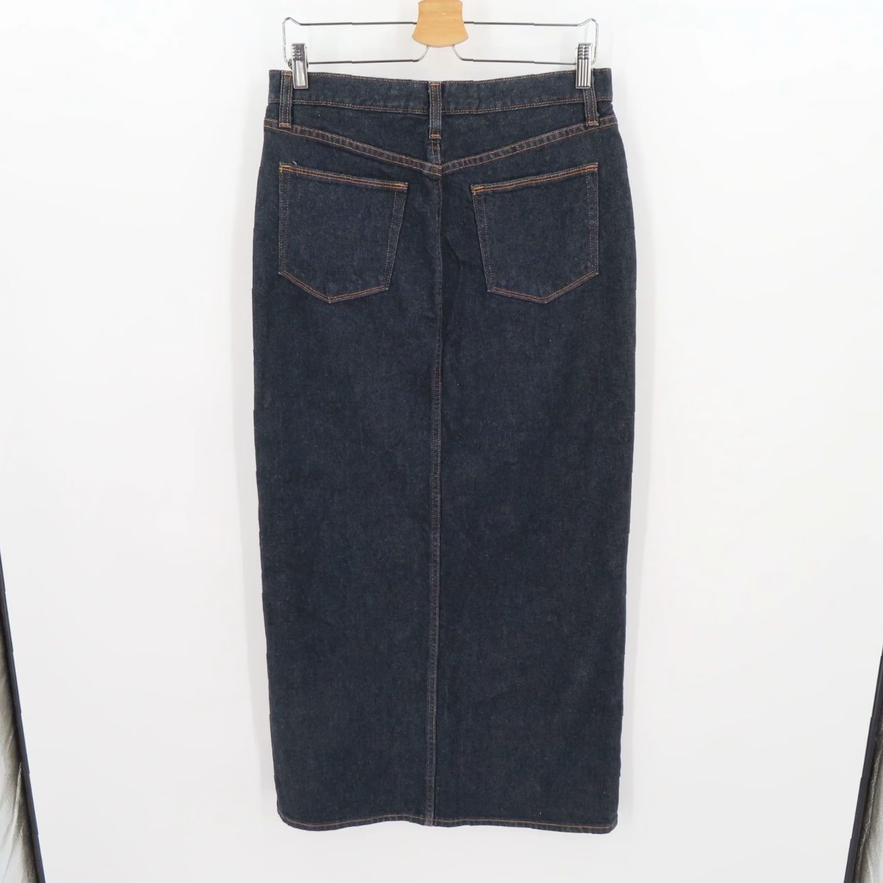 Gap VINTAGE Gap Women Skirt Long Denim Blue 6 Pockets Slit Dark Wash Casual Cotton Blend Denim Front Slit Pockets Y2K Size 28" / US 6 / IT 42 - 4 Thumbnail
