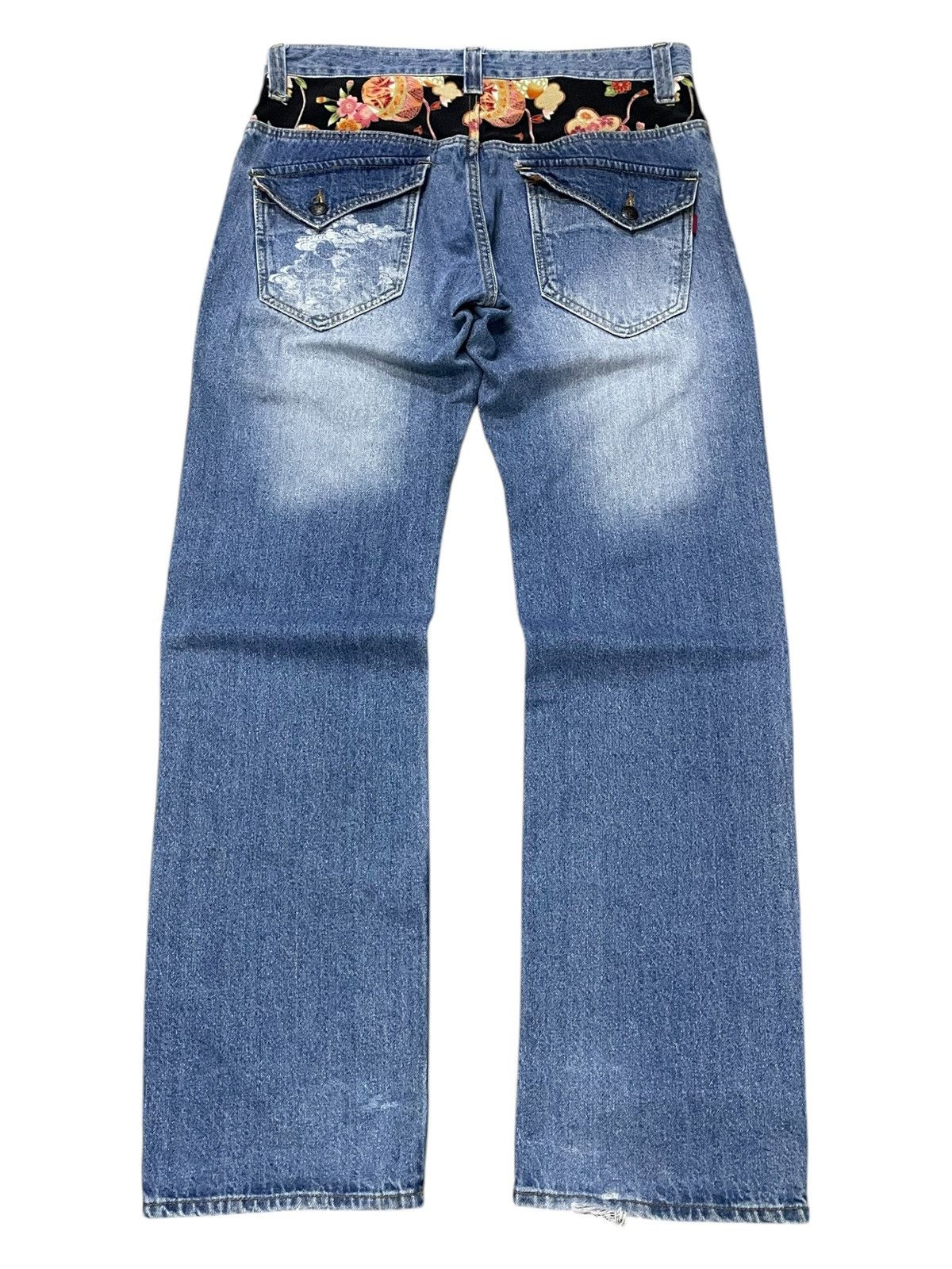 Japanese Brand Dominate Japan Handcrafted Floral Loose Jeans Size US 32 / EU 48 - 2 Thumbnail