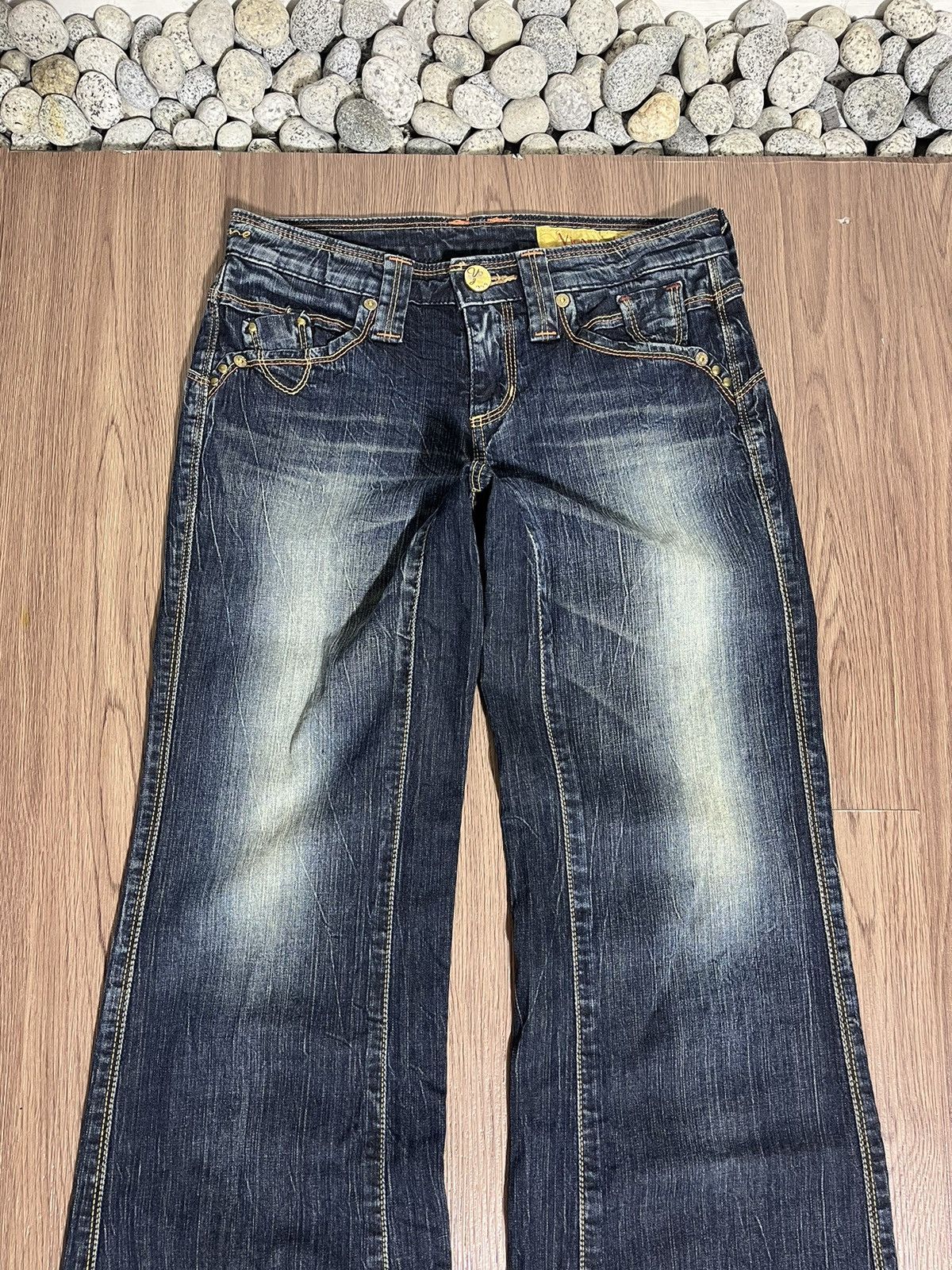 Edwin × If Six Was Nine × Tornado Mart Edwin x Something tribal emboirdery flare lowrise denim Size US 27 - 3 Thumbnail