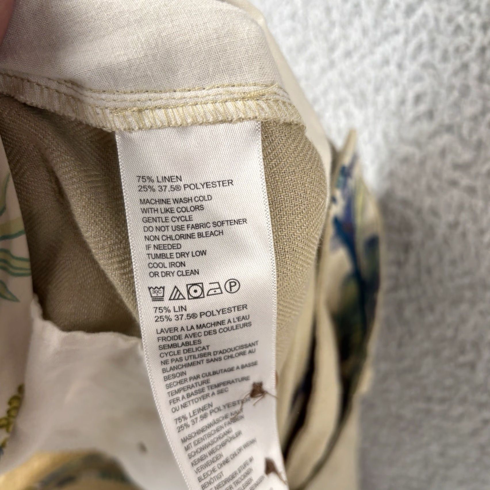 Tommy Bahama Tommy Bahama Pants Mens 38x27 Beige Flat Front Linen Polyester Blend Relaxed Straight Hip Beached Chill Casual, Wedding, 90s? Not. Size US 38 / EU 54 - 7 Thumbnail