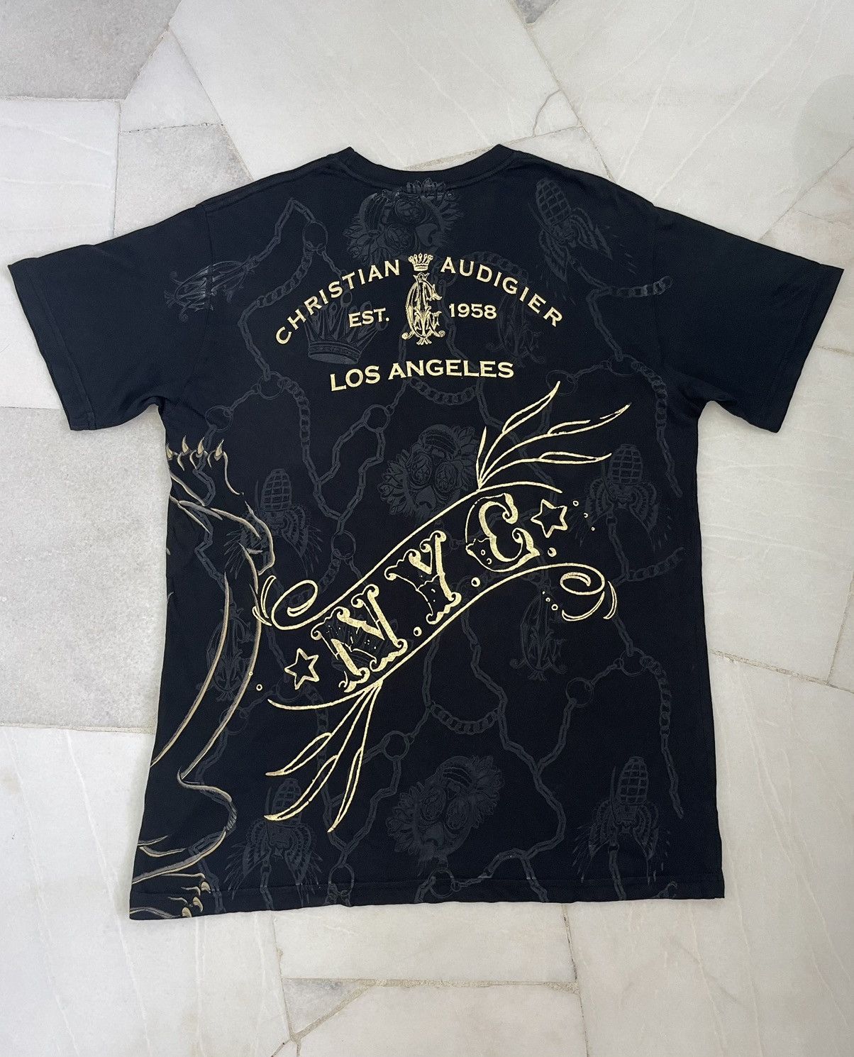Christian Audigier Rare Christian Audigier Tshirt Size US L / EU 52-54 / 3 - 2 Thumbnail