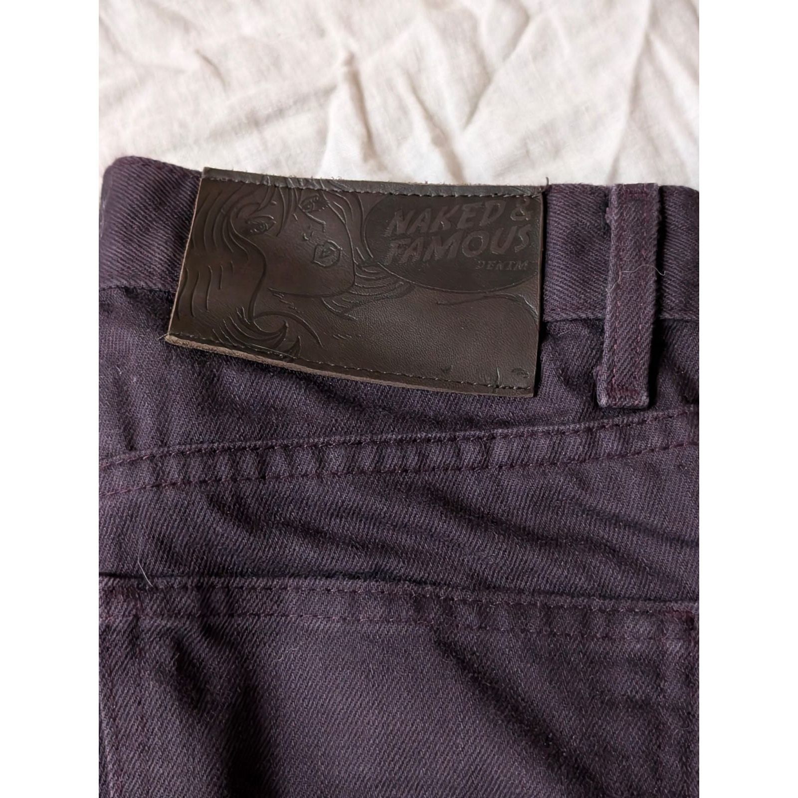 Naked & Famous Skinny Guy - Wine Selvedge Chino (30) Size US 30 / EU 46 - 2 Thumbnail