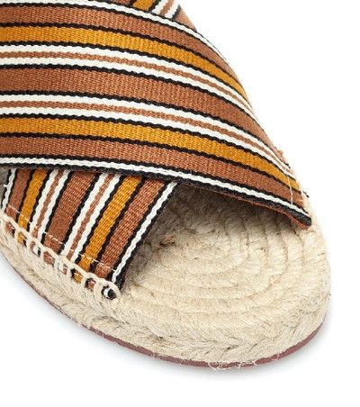 Loro Piana o1srvl11e0225 Suitcase Striped Canvas Espadrille Slides Size US 8 / IT 38 - 3 Thumbnail