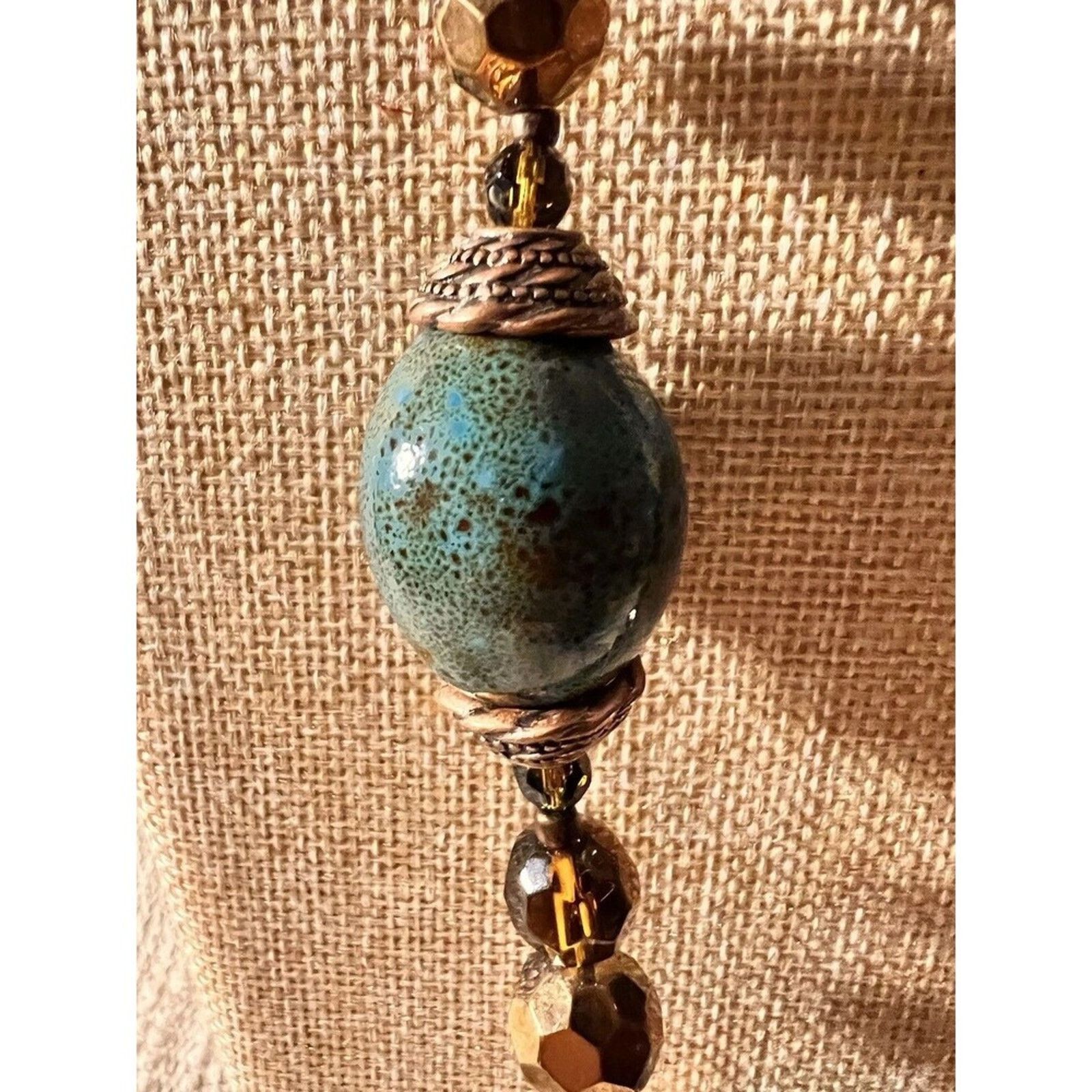 Other Premier Design Aztec Beads Glass & Brass Necklace Size ONE SIZE - 9 Thumbnail