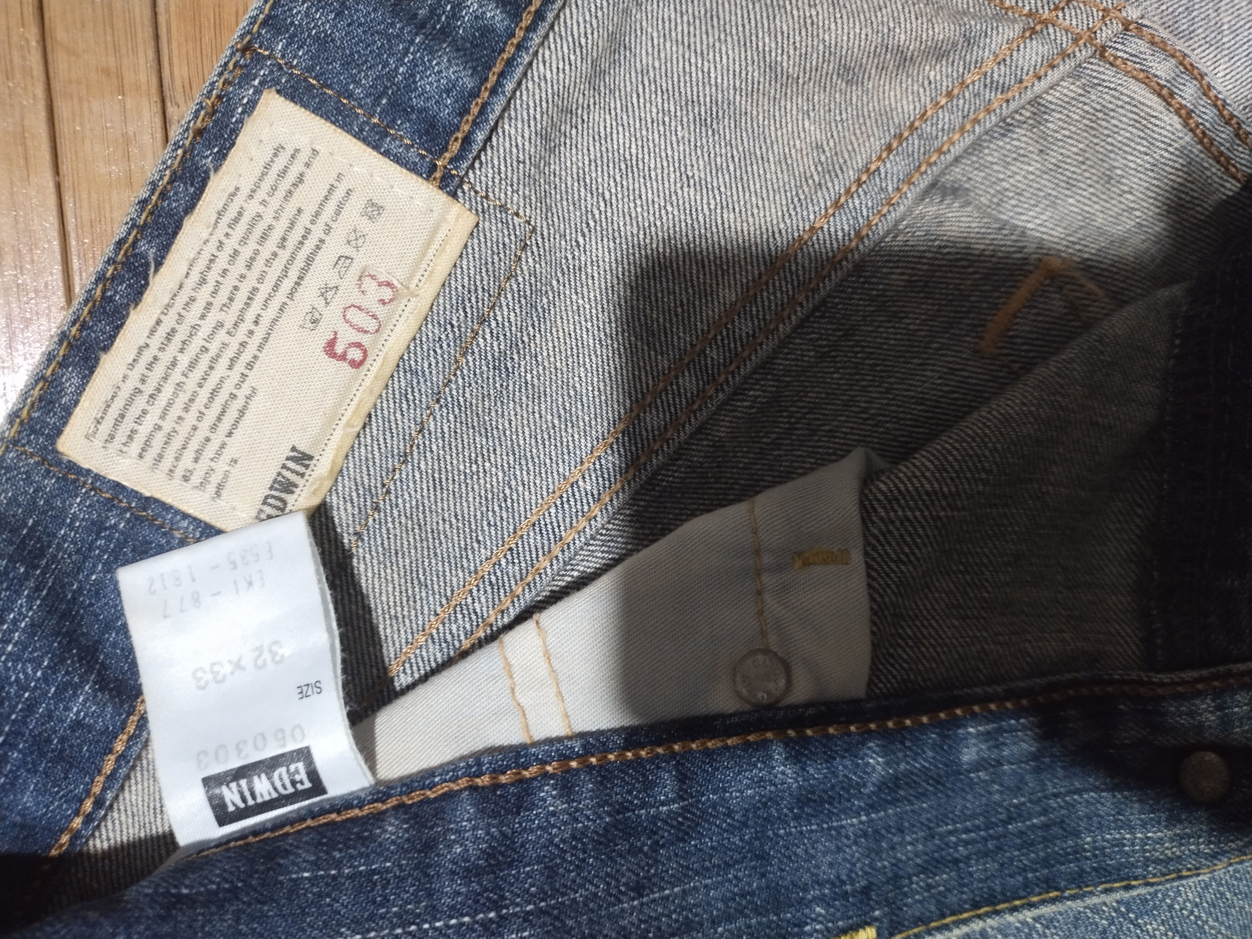 Japanese Brand × Vintage Jeans Edwin 503 Size US 32 / EU 48 - 9 Thumbnail