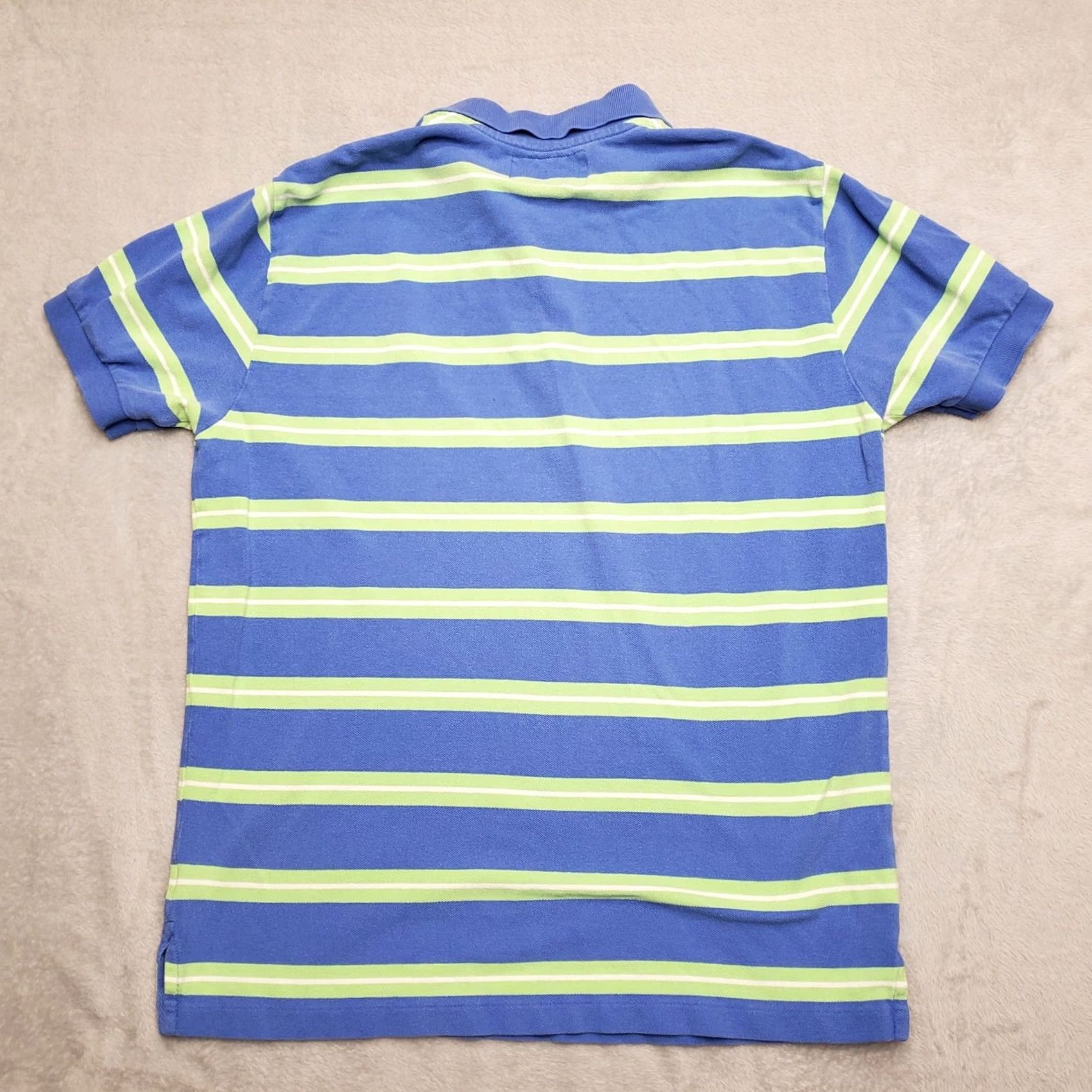 Vintage VINTAGE American Living Polo Shirt Men M Blue Green Stripe 100% Cotton Short Sleeve Embroidered Logo Navy/Blue Size US M / EU 48-50 / 2 - 7 Thumbnail