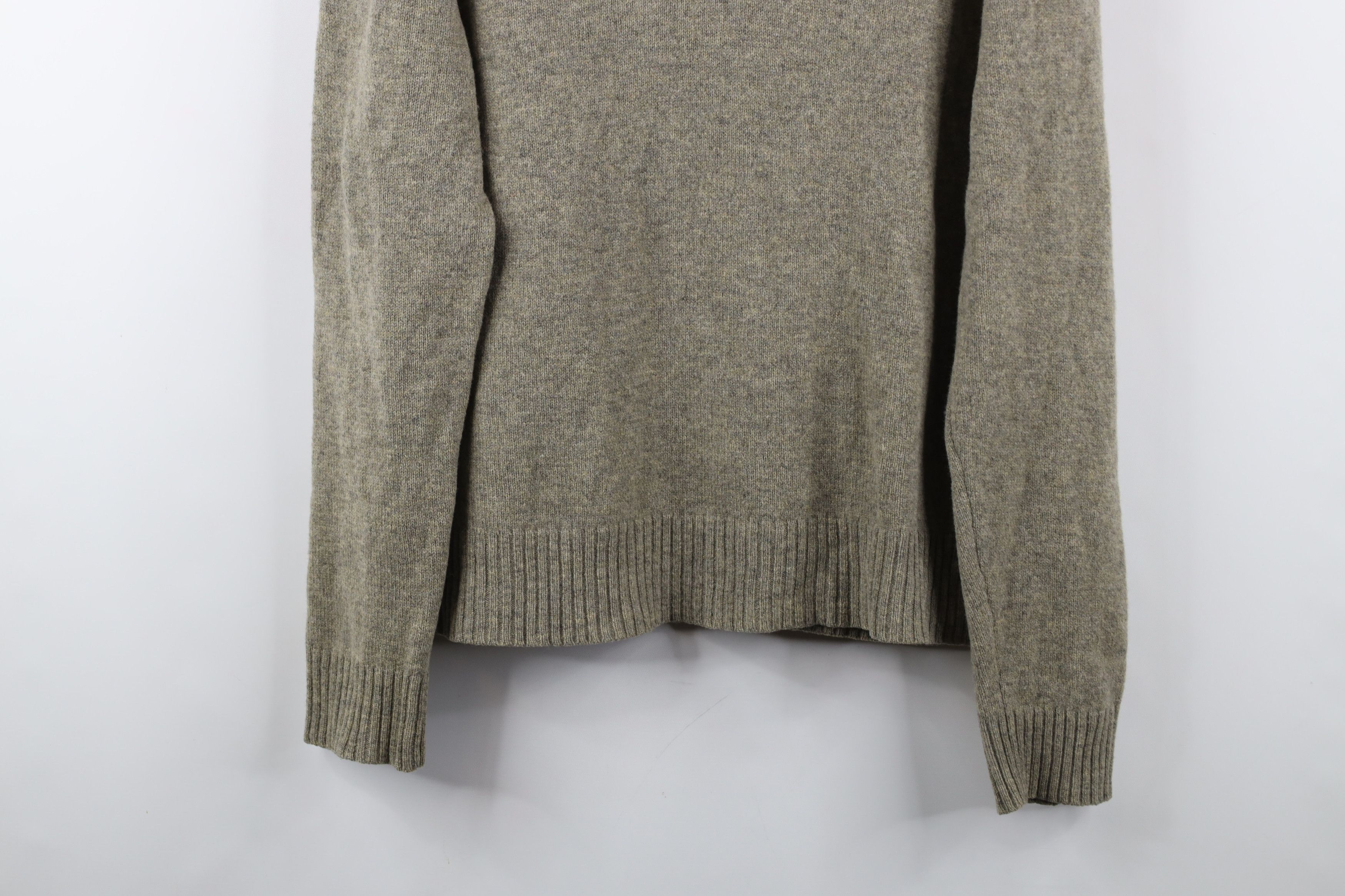 J.Crew × Vintage Vintage 90s J Crew Lambswool Knit Half Zip Sweater Beige Size US M / EU 48-50 / 2 - 3 Thumbnail