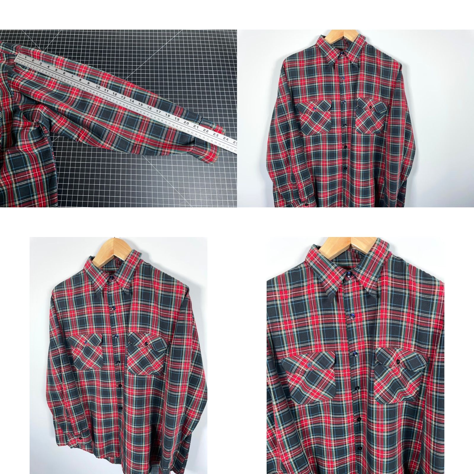 Vintage VINTAGE Big Mac Plaid Shirt Mens XL Red Green Tartan Flannel Cotton Polyester Button-Up 70s 80s Grunge Size US XL / EU 56 / 4 - 8 Thumbnail
