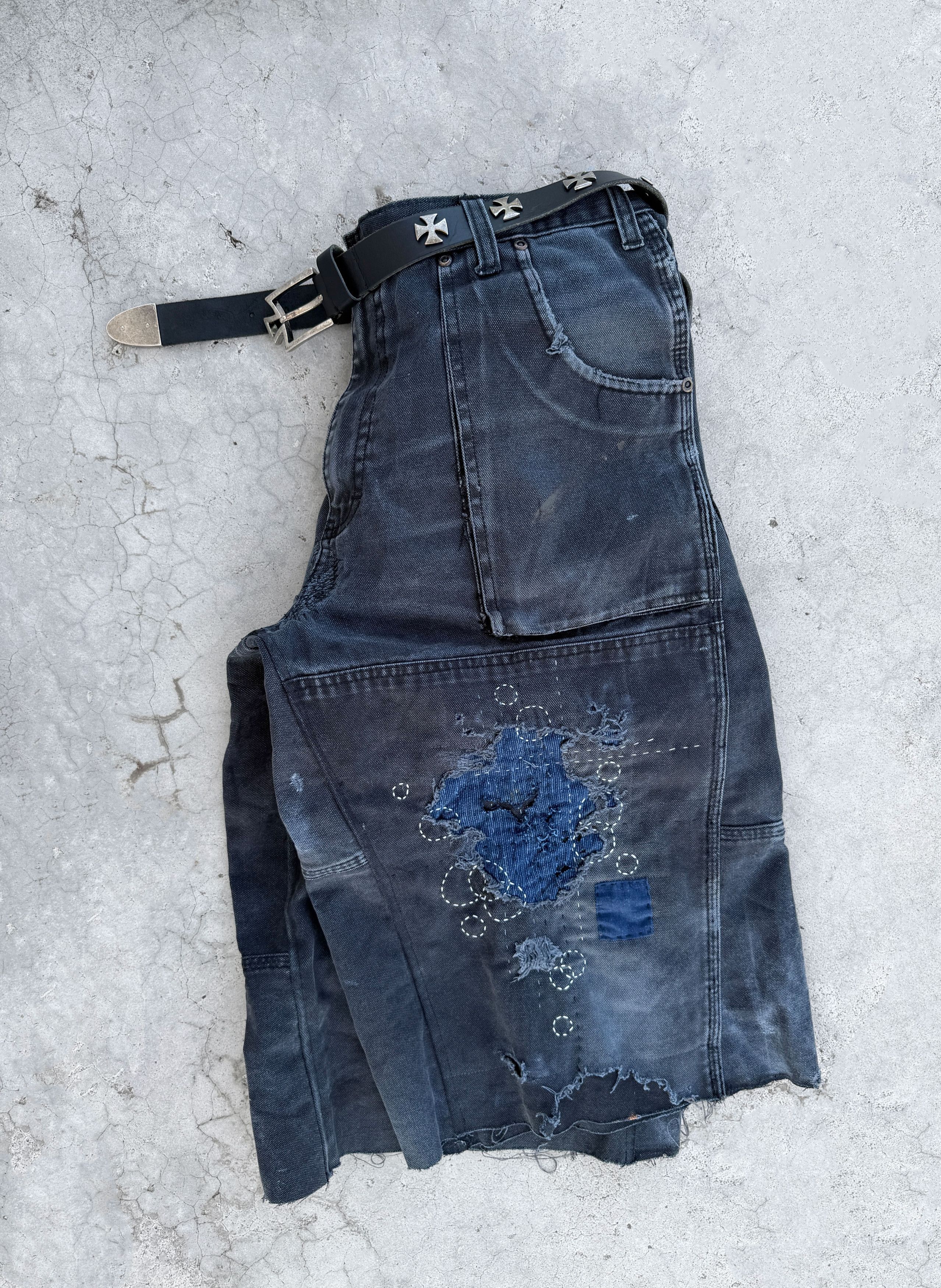 Japanese Brand Vintage Sashiko Repair Dickies Short Double Knee Pant Size US 34 / EU 50 - 19 Thumbnail