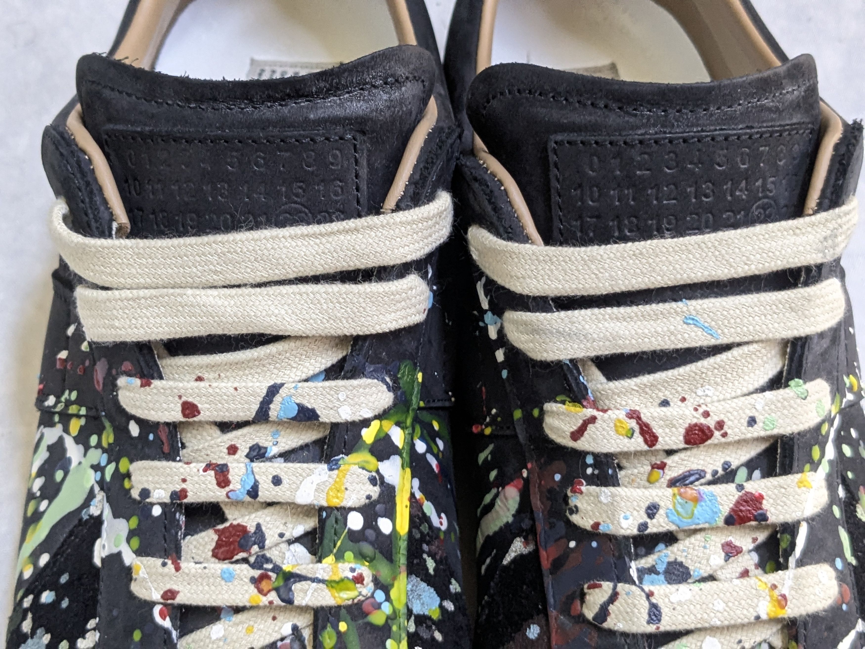 Maison Margiela Maison Margiela Replica GAT Black Paint Splatter 9 42 Low Size US 9 / EU 42 - 3 Thumbnail