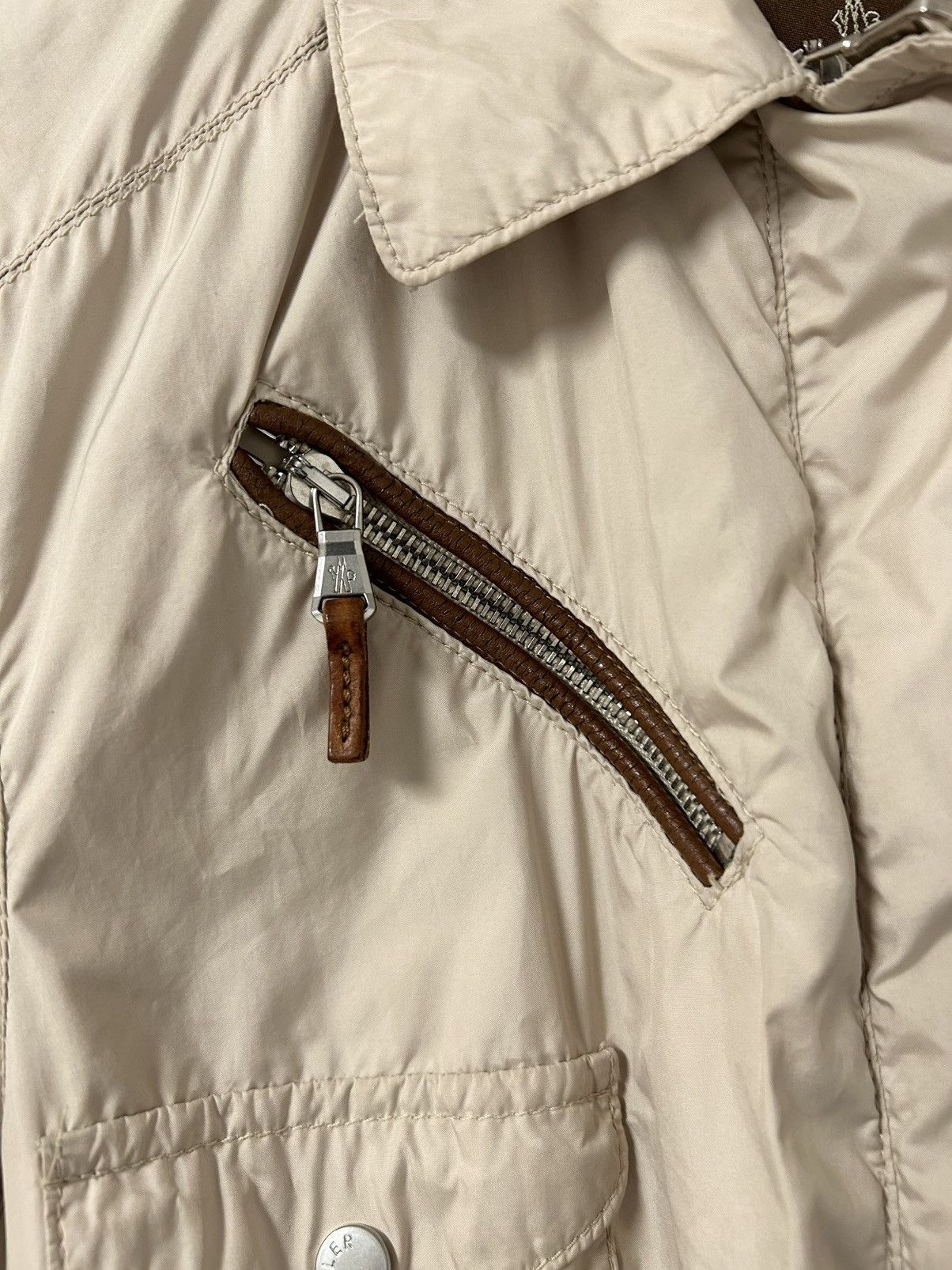 Moncler 2007 Leather-Detailed Belted Field Jacket Size US M / EU 48-50 / 2 - 3 Thumbnail