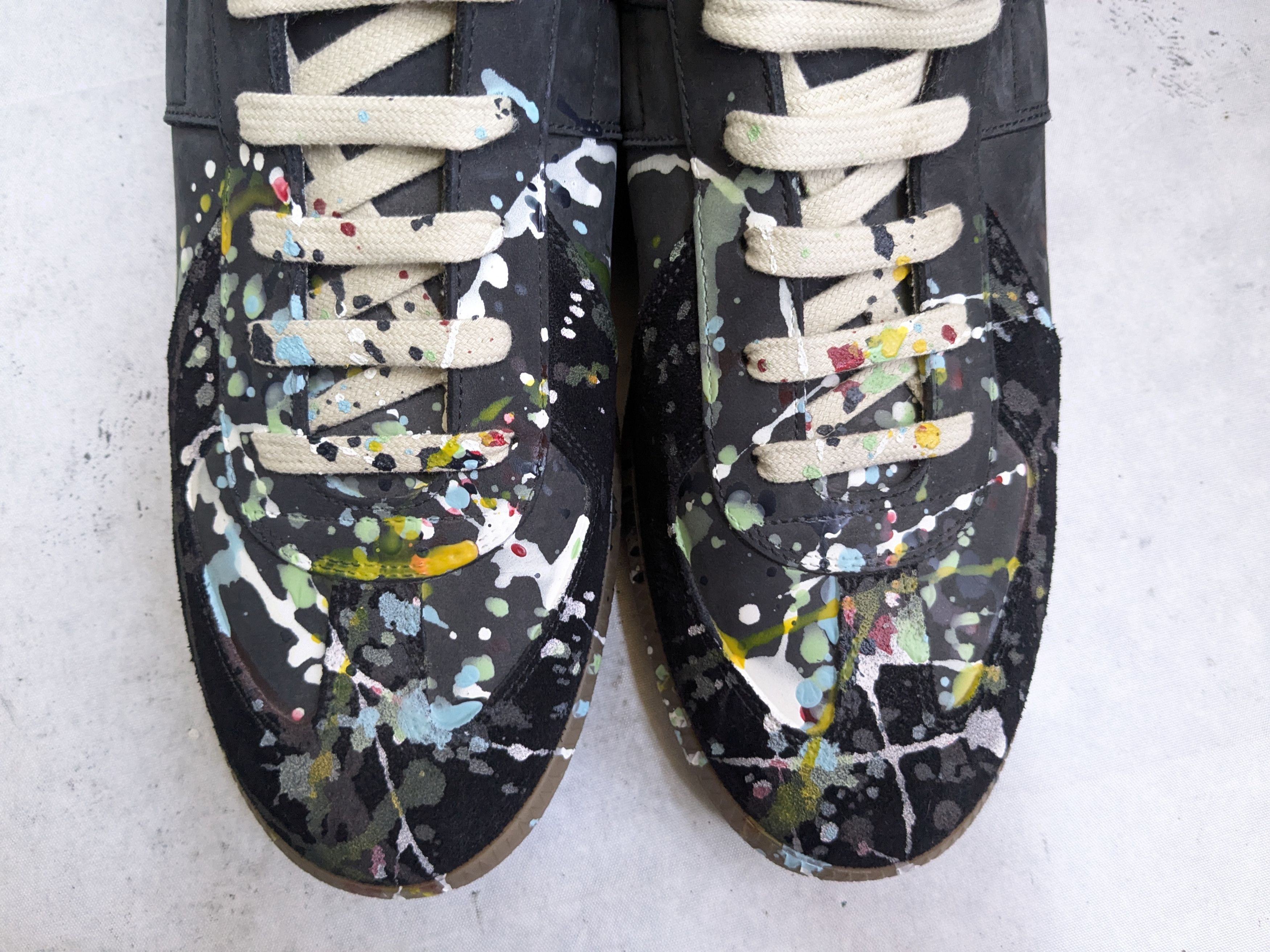 Maison Margiela Maison Margiela Replica GAT Paint Splatter Black 10.5 43.5 Size US 10.5 / EU 43-44 - 2 Thumbnail