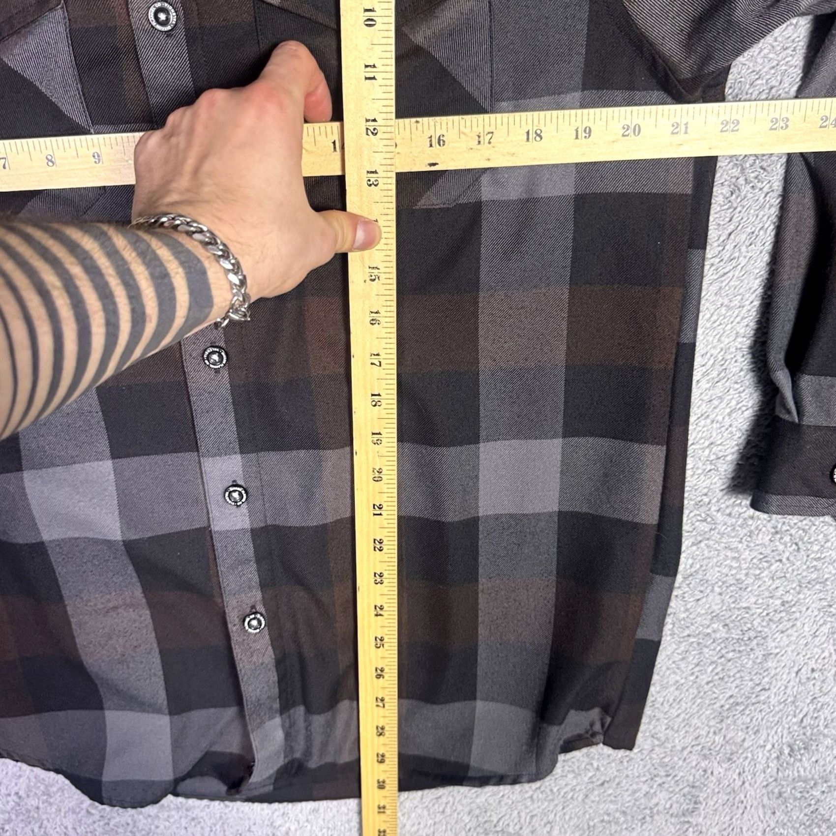 Vintage Dixxon Shirt Mens M Valencia D-Tech Buffalo Plaid Long Sleeve Button-Up Front Pockets Unlined Casual Fall Winter Brown Size US M / EU 48-50 / 2 - 6 Thumbnail