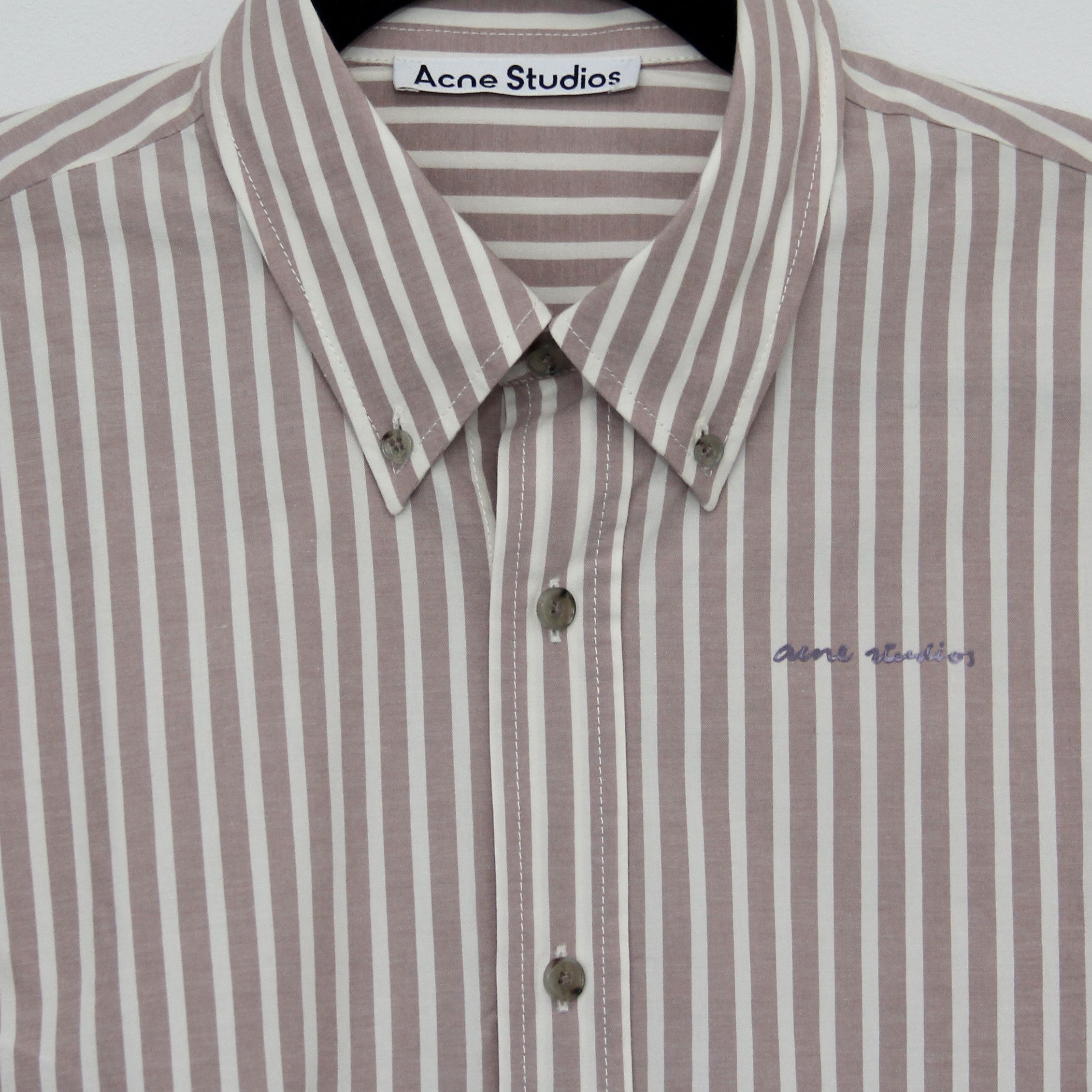 Acne Studios ACNE STUDIOS Cotton Relaxed-Fit Striped Shirt Size US S / EU 44-46 / 1 - 9 Thumbnail