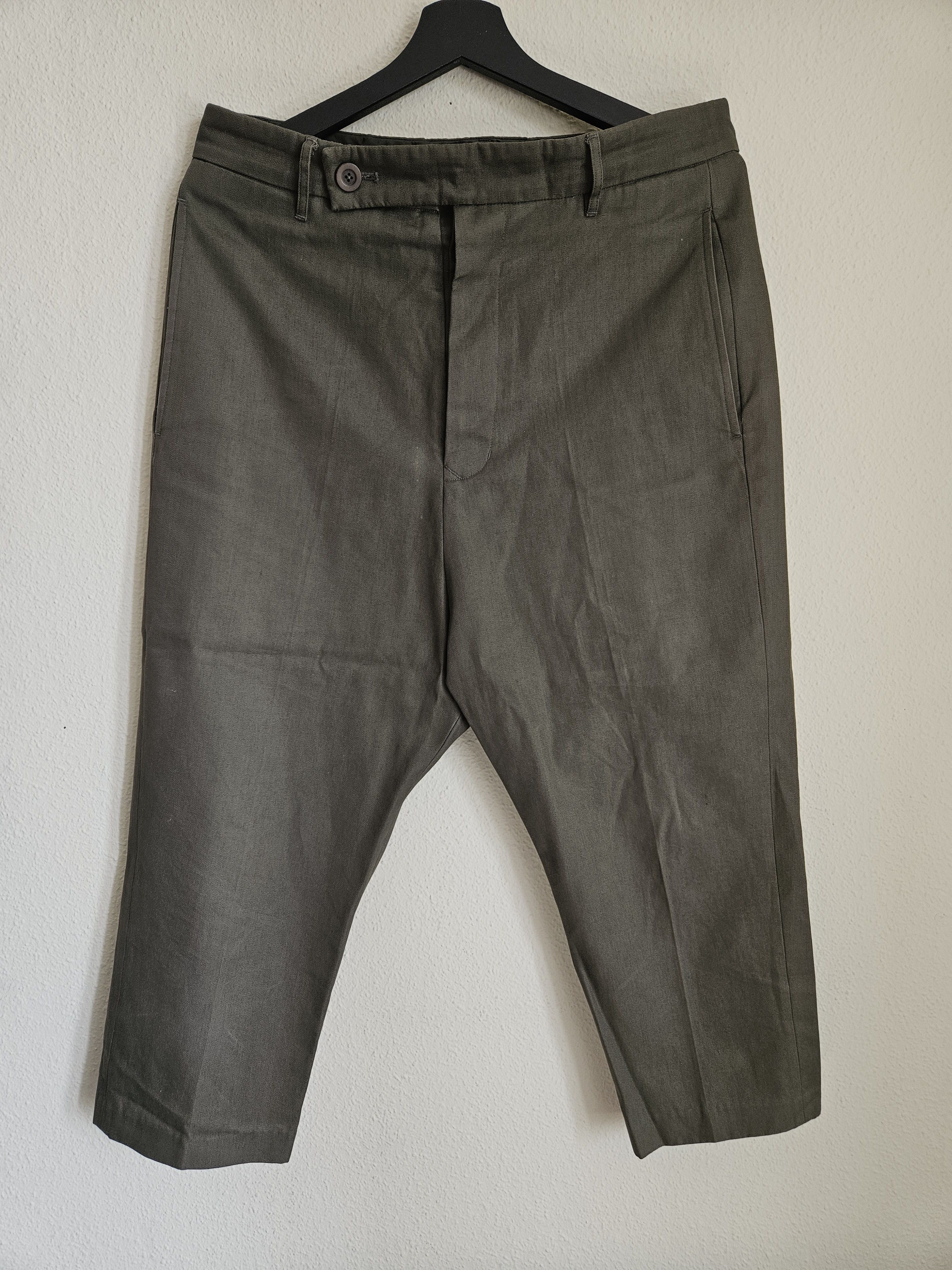 image of Rick Owens Mainline Astaires Cropped in Palm Green, Men's (Size 30)