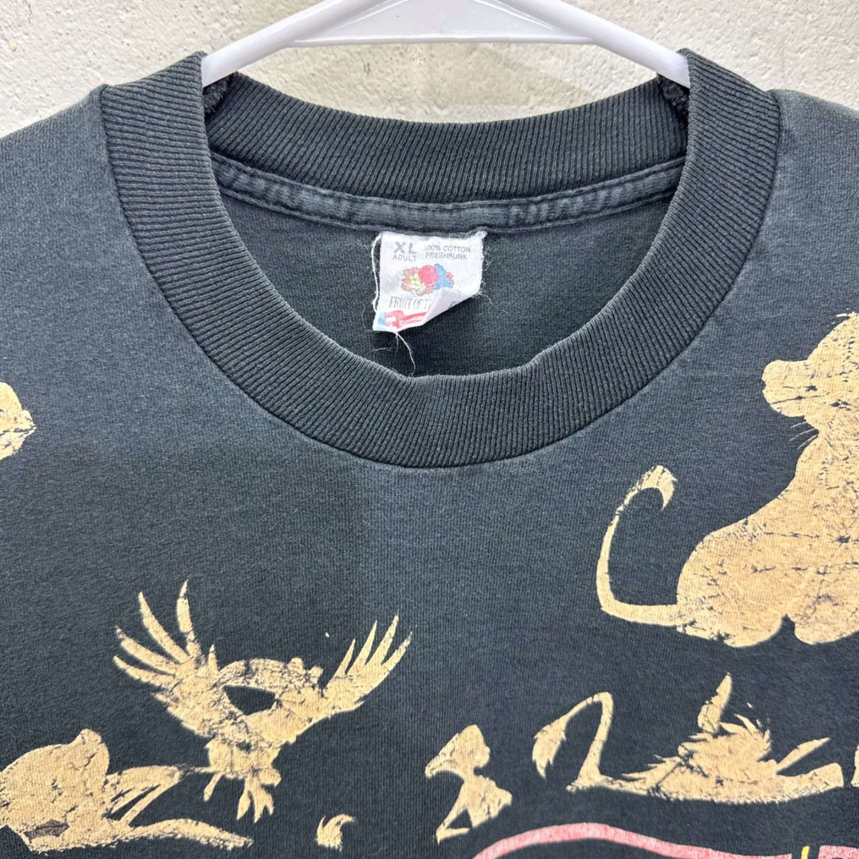 Disney VINTAGE Disney Lion King T-Shirt XL Black All Over Print 90s Movie Graphic Mens Size US XL / EU 56 / 4 - 3 Thumbnail