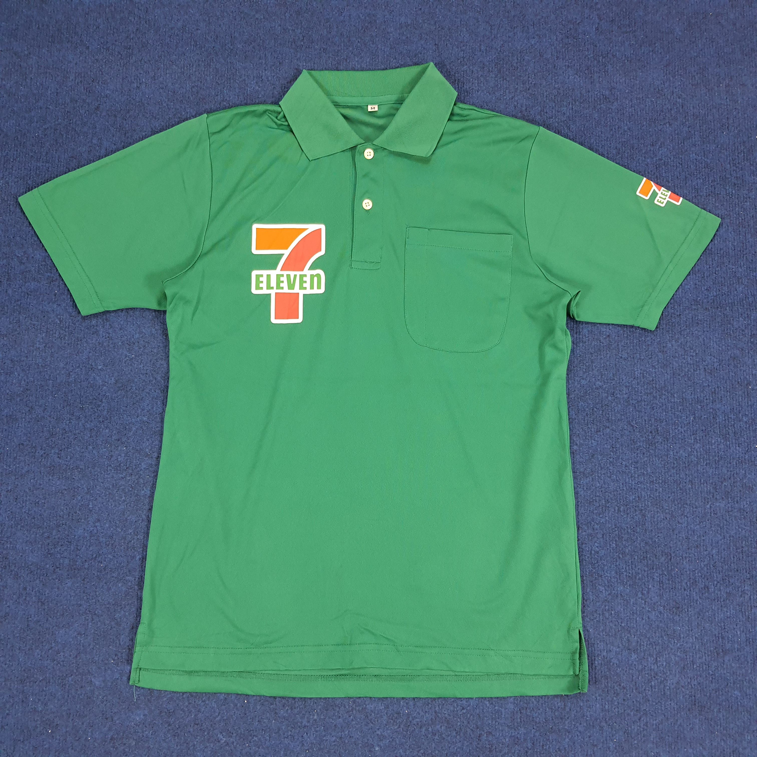 Vintage 7 Eleven Japanese Brand Staff Polo Shirt