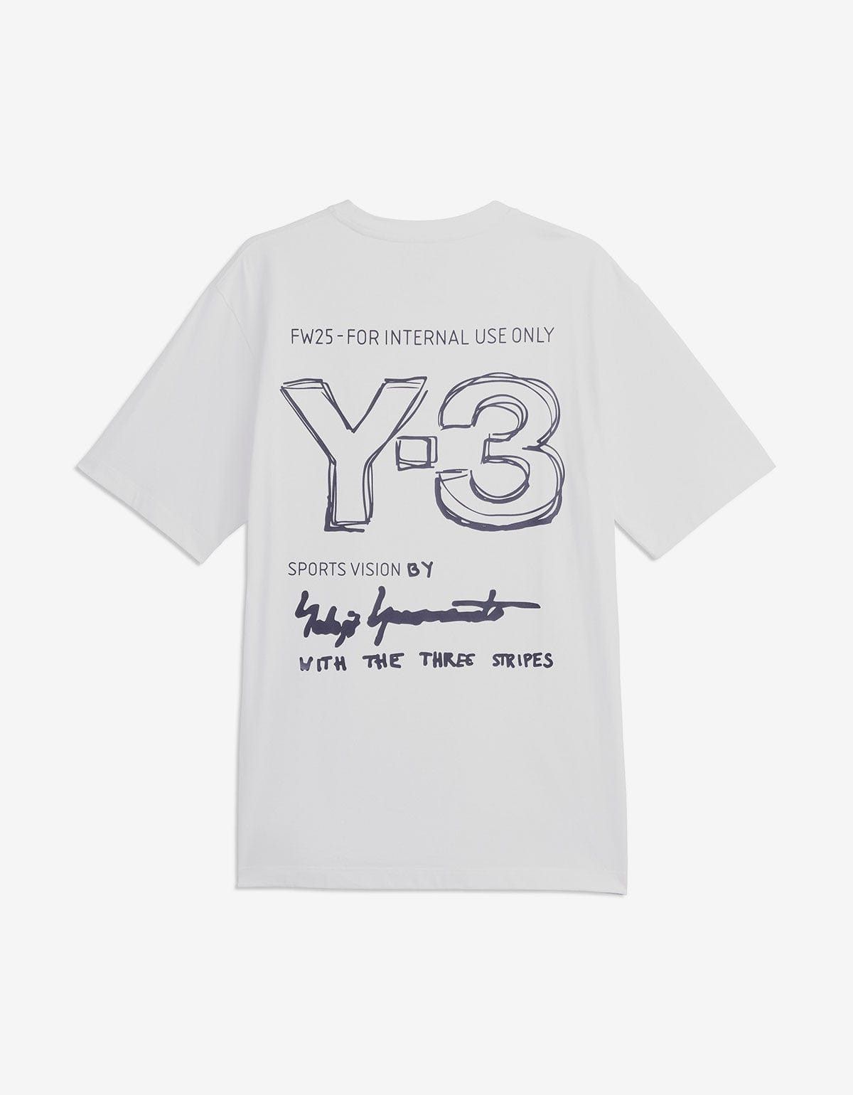 Y-3 Y-3 White Short Sleeve T-Shirt Size US S / EU 44-46 / 1 - 1 Thumbnail