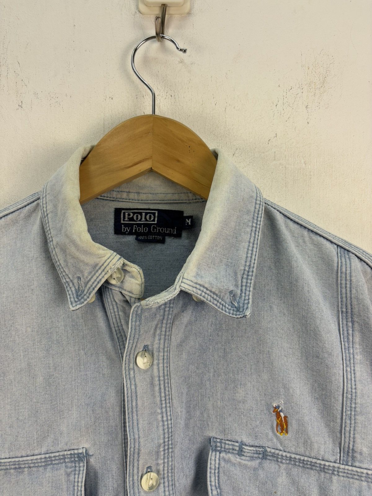 Polo Ralph Lauren Vintage Polo Ground Ralph Lauren Denim Button Shirt Size US M / EU 48-50 / 2 - 3 Thumbnail