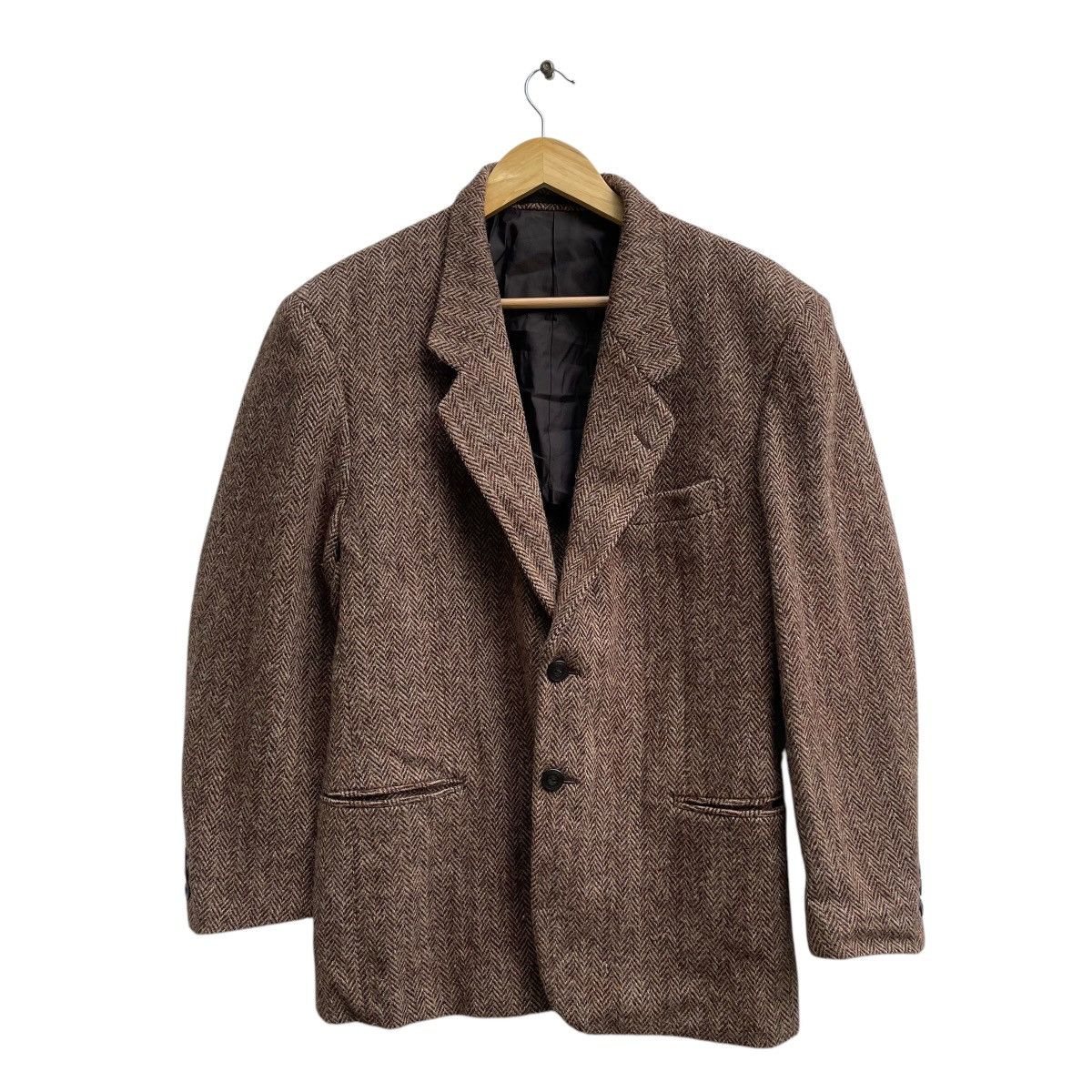 Designer × Harris Tweed × Japanese Brand 💥Vintage Harris Tweed x Grass Men’s Jun Saito Herringbone Size US M / EU 48-50 / 2 - 1 Thumbnail