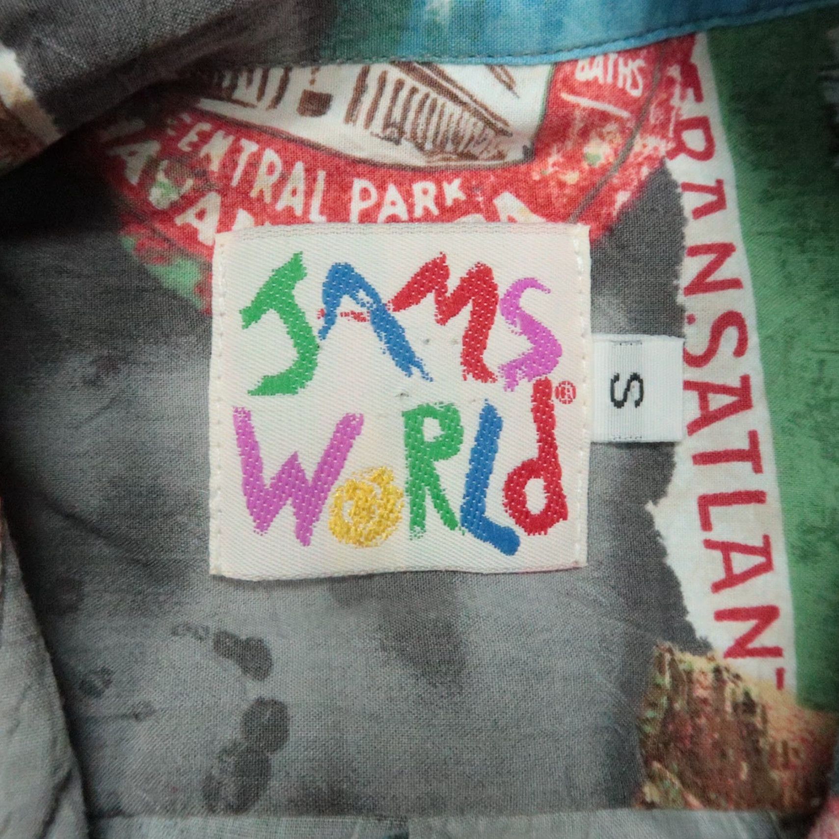 Jams World VINTAGE Jams World Shirt M Men Small Gray Blue Travel Lightweight Rayon Button-Up Casual 90s? Size US S / EU 44-46 / 1 - 3 Thumbnail
