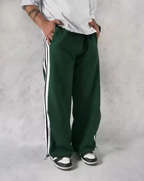 Japanese Brand Mizuho x Hioki Stripes Fashion High Waist Wide-leg Pants Size US 30 / EU 46 - 1 Thumbnail