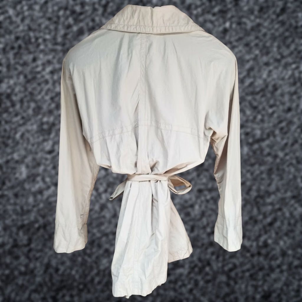 J. Jill J.Jill Womens Metallic Blend Belted Jacket Trench Coat Beige XS Petite Size XS / US 0-2 / IT 36-38 - 1 Thumbnail