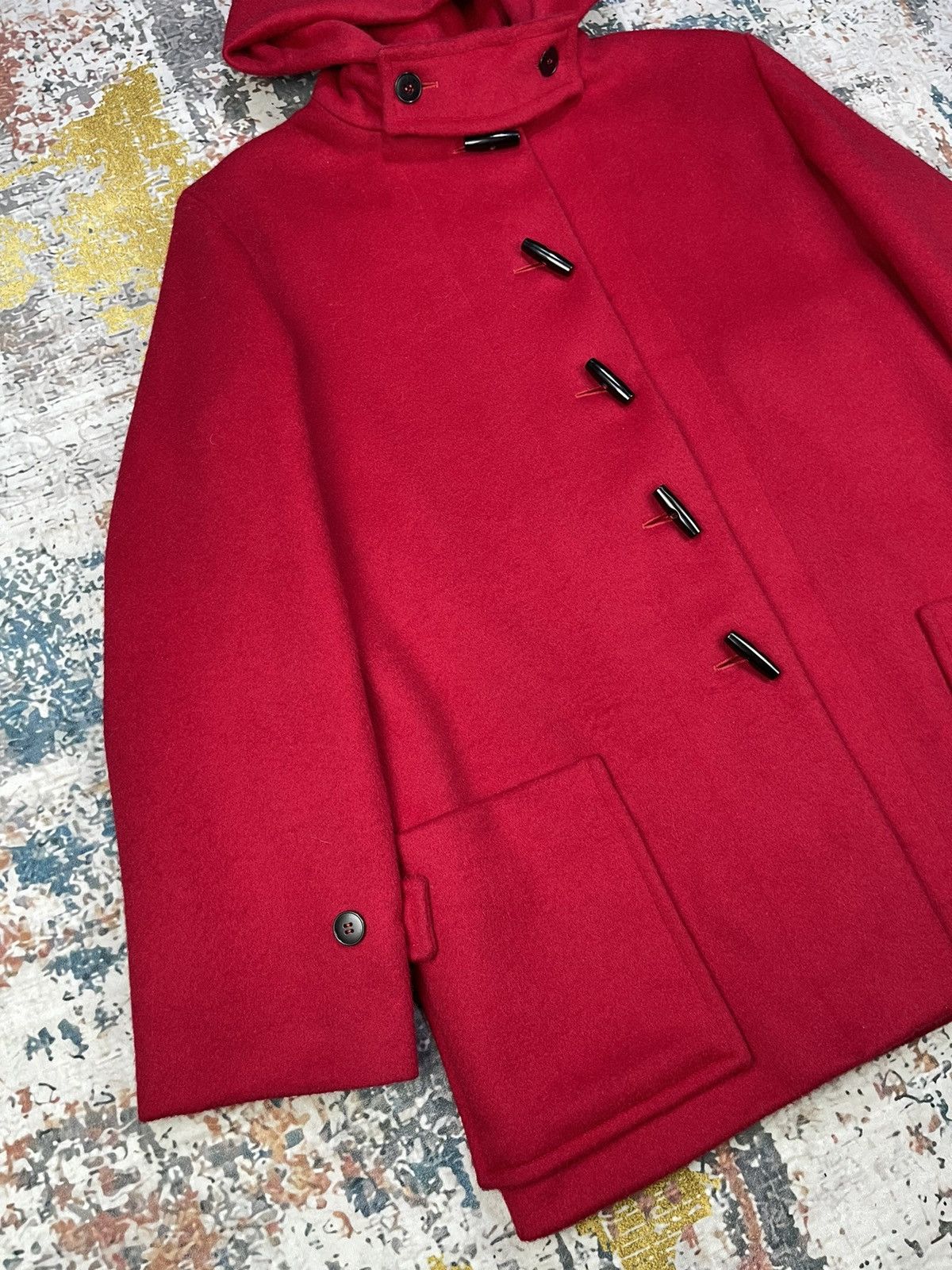 agnes b. Agnes B LOLITA Solid Red Wool Coats Size ONE SIZE - 3 Thumbnail